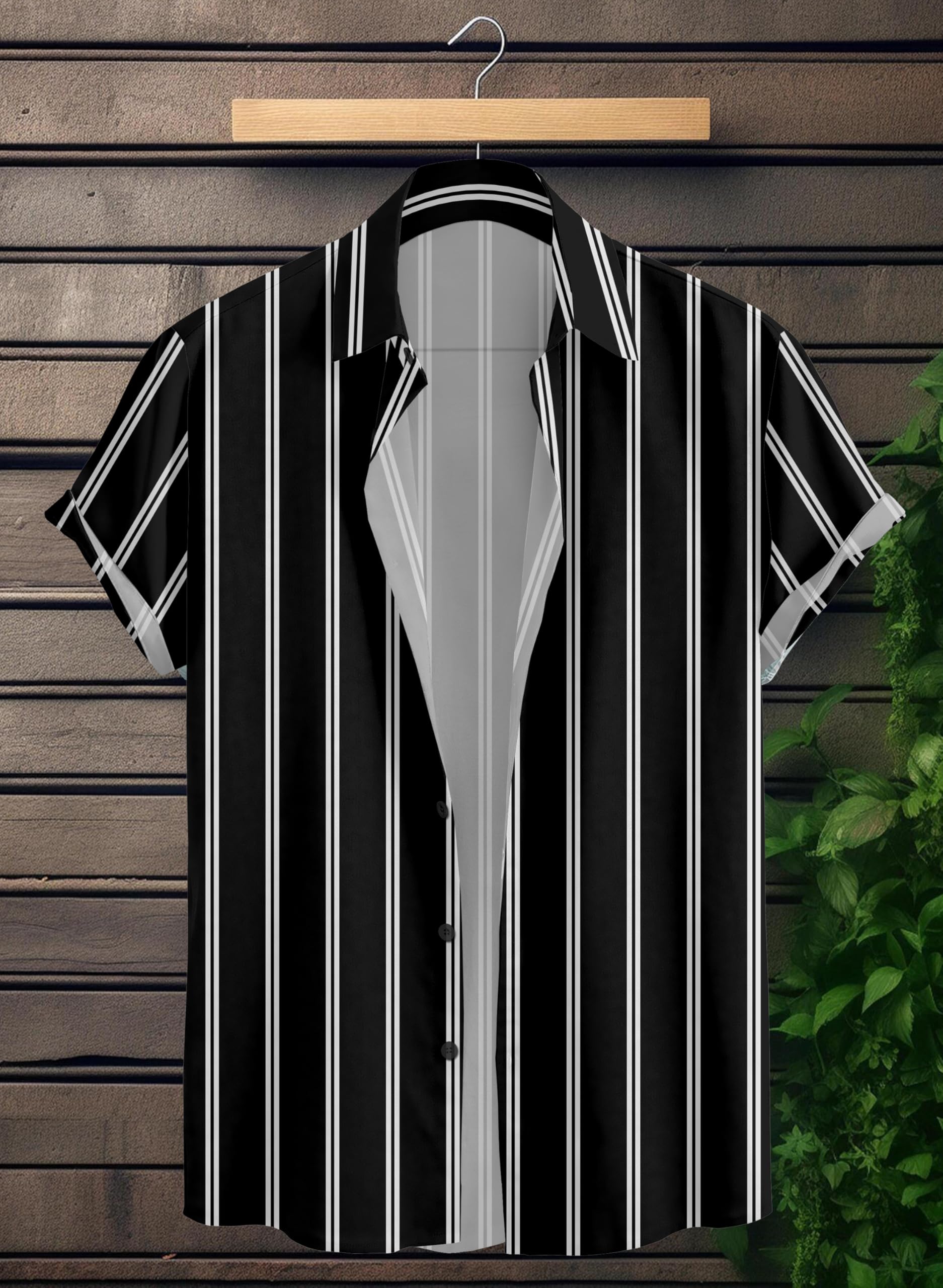 GarbGlide Men's Printed Striped Shirt - Image 3