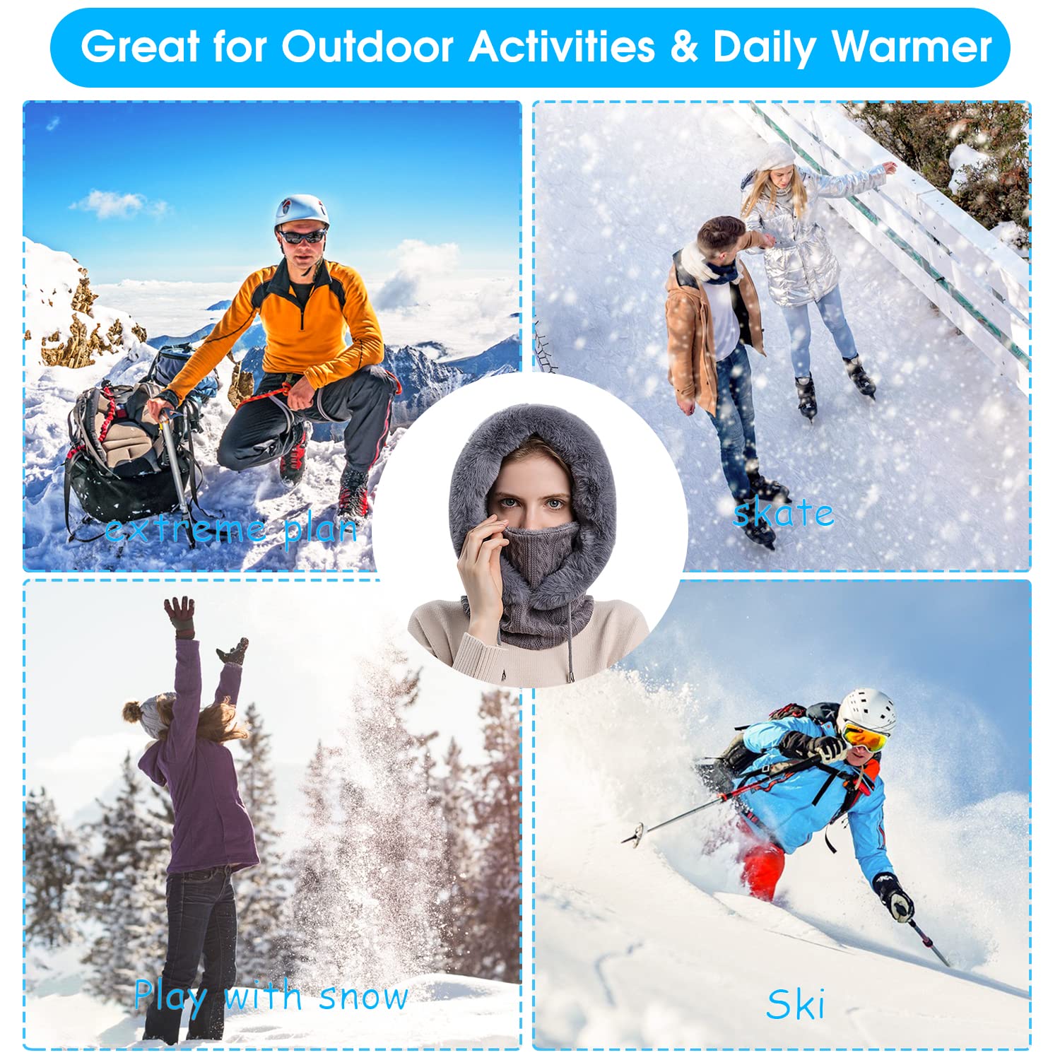 PALAY Winter Cap for Women with Hood Scarf & Mask - Image 4