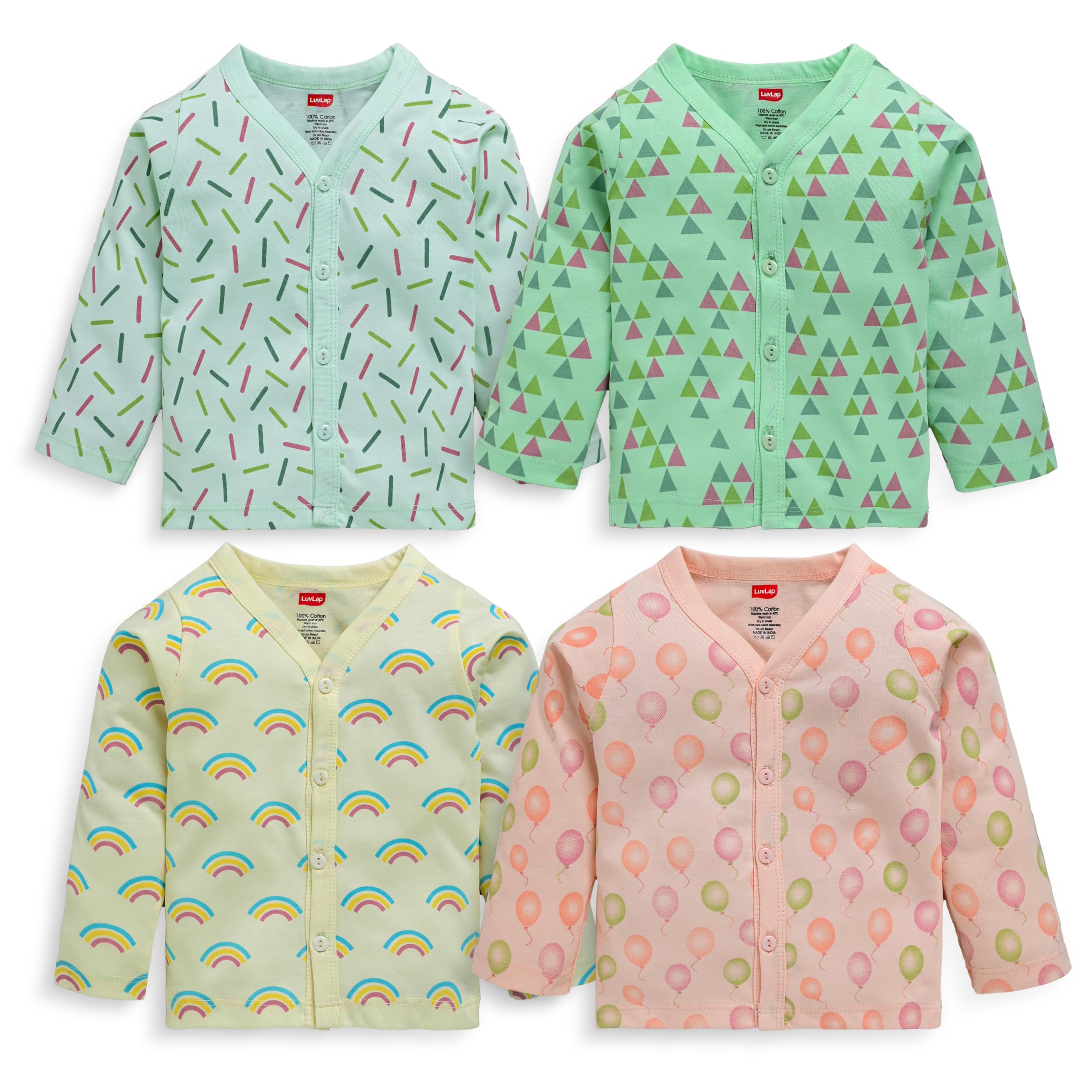 LuvLap Unisex Cotton Jabla - Multicolor