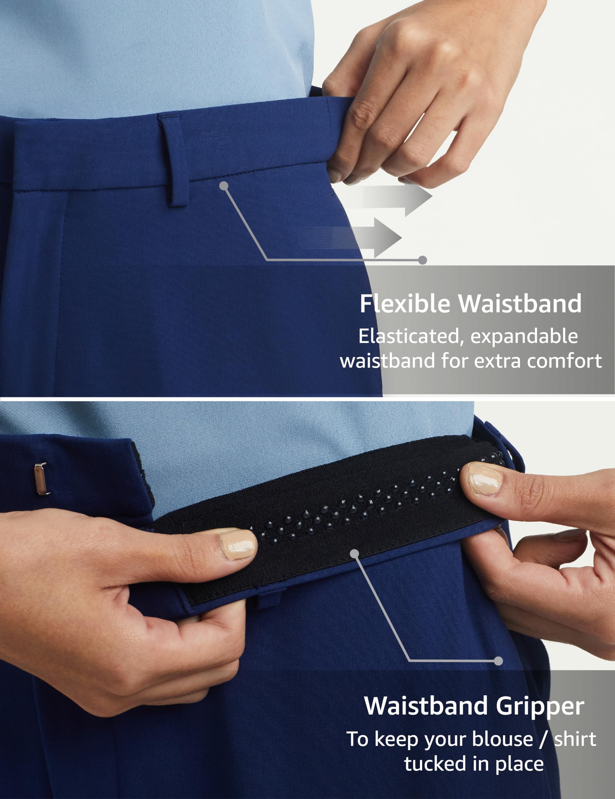 Symbol Wide Leg Trousers for Women - Blue - Image 4