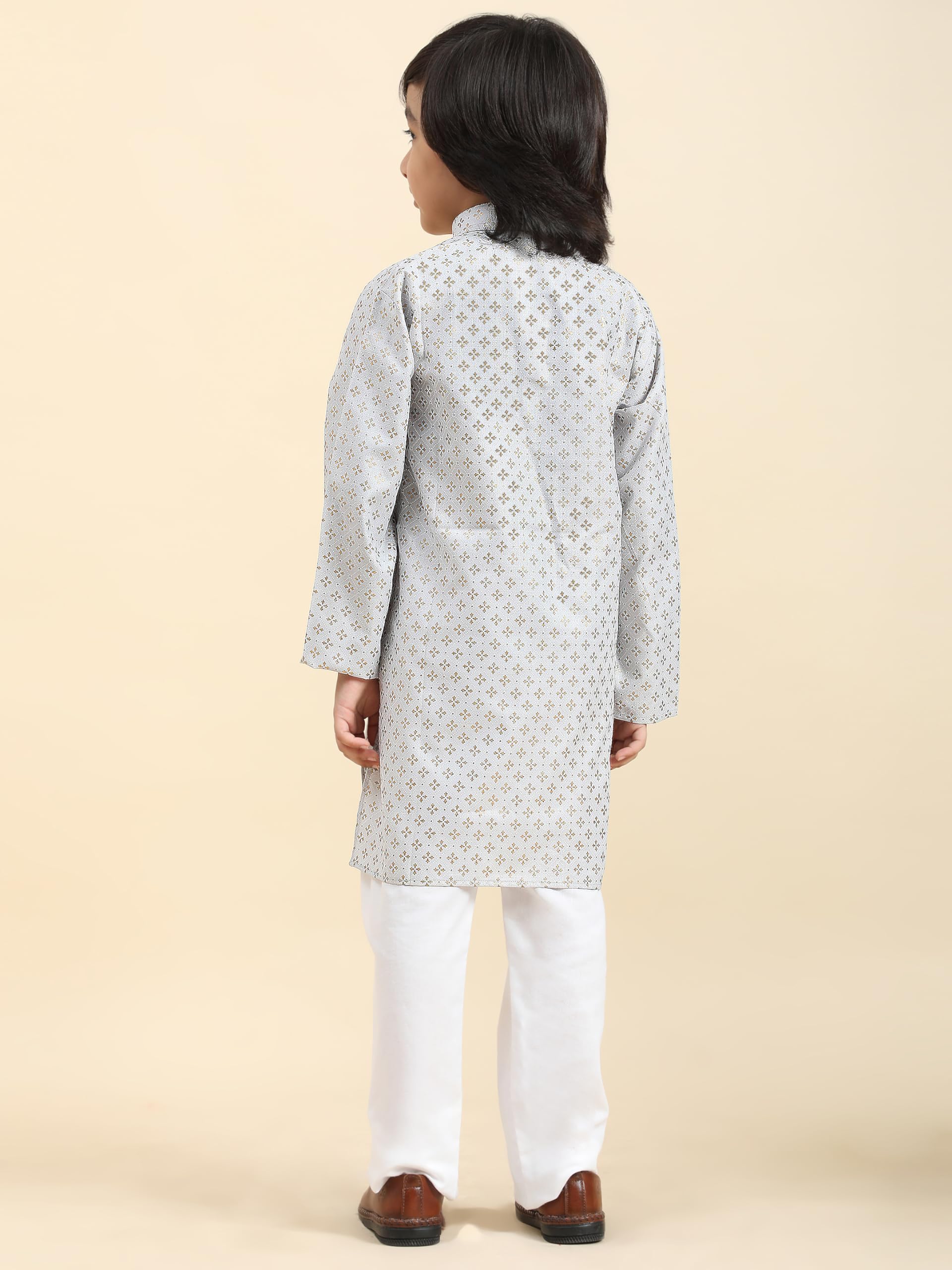 Pro-Ethic Boys Cotton Kurta Pajama - Grey - Image 5