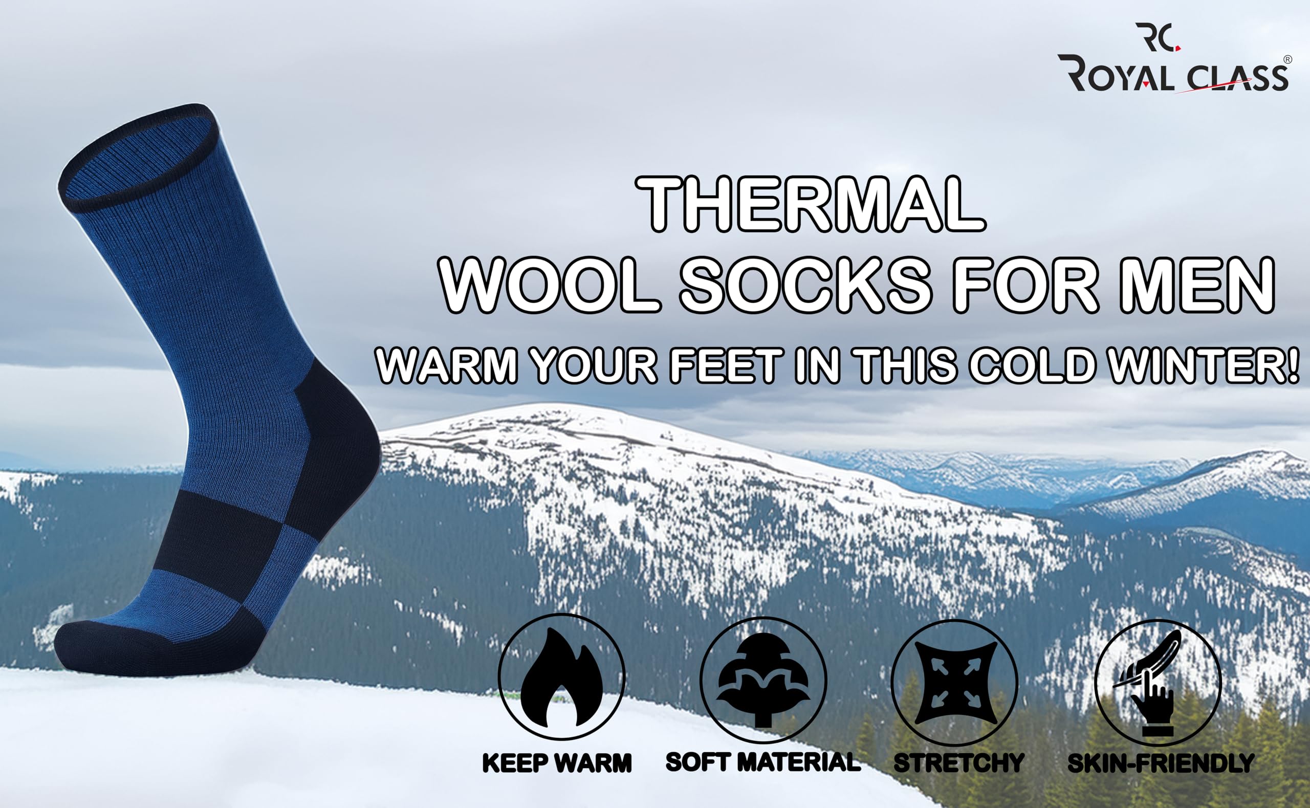 ROYAL CLASS Men's Thermal Socks - Image 3