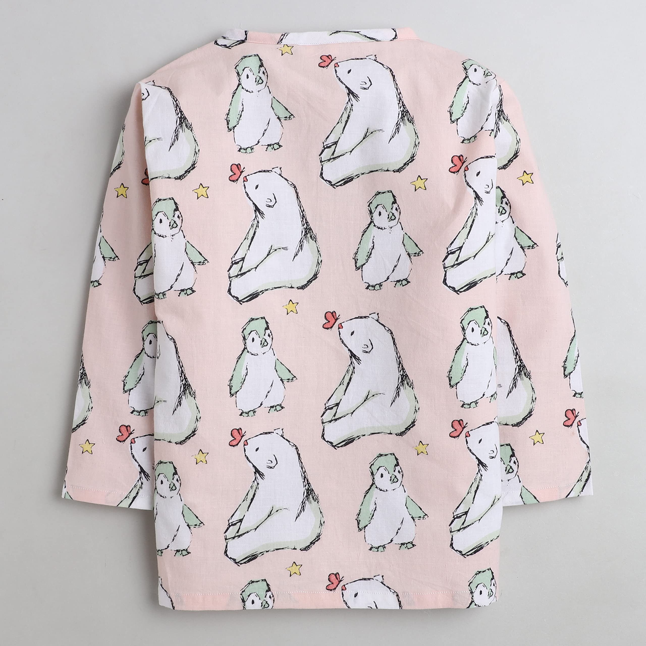 POLKA TOTS Cotton Kurta Pyjama Set for Kids - White - Image 3