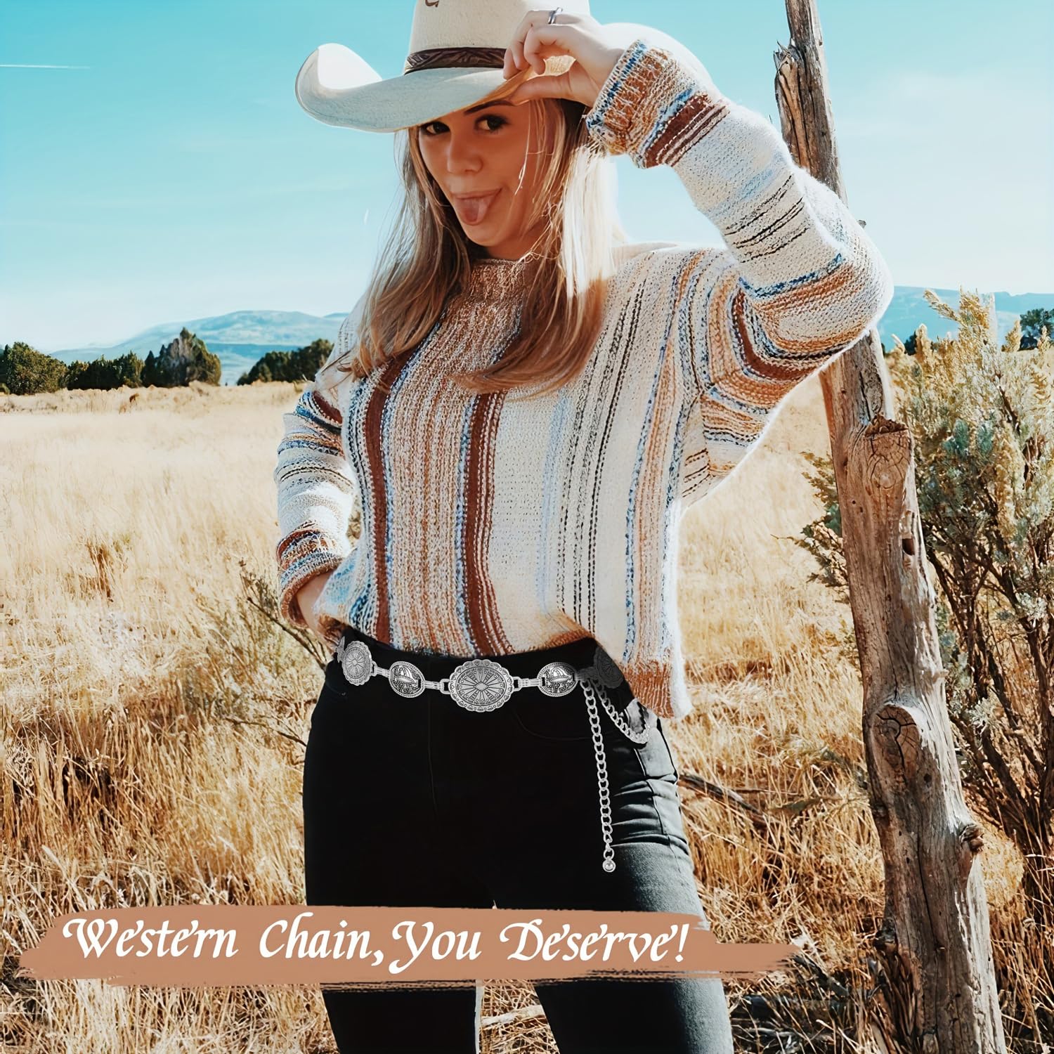 Silver Oxidised Waist Belt for Women - Image 5