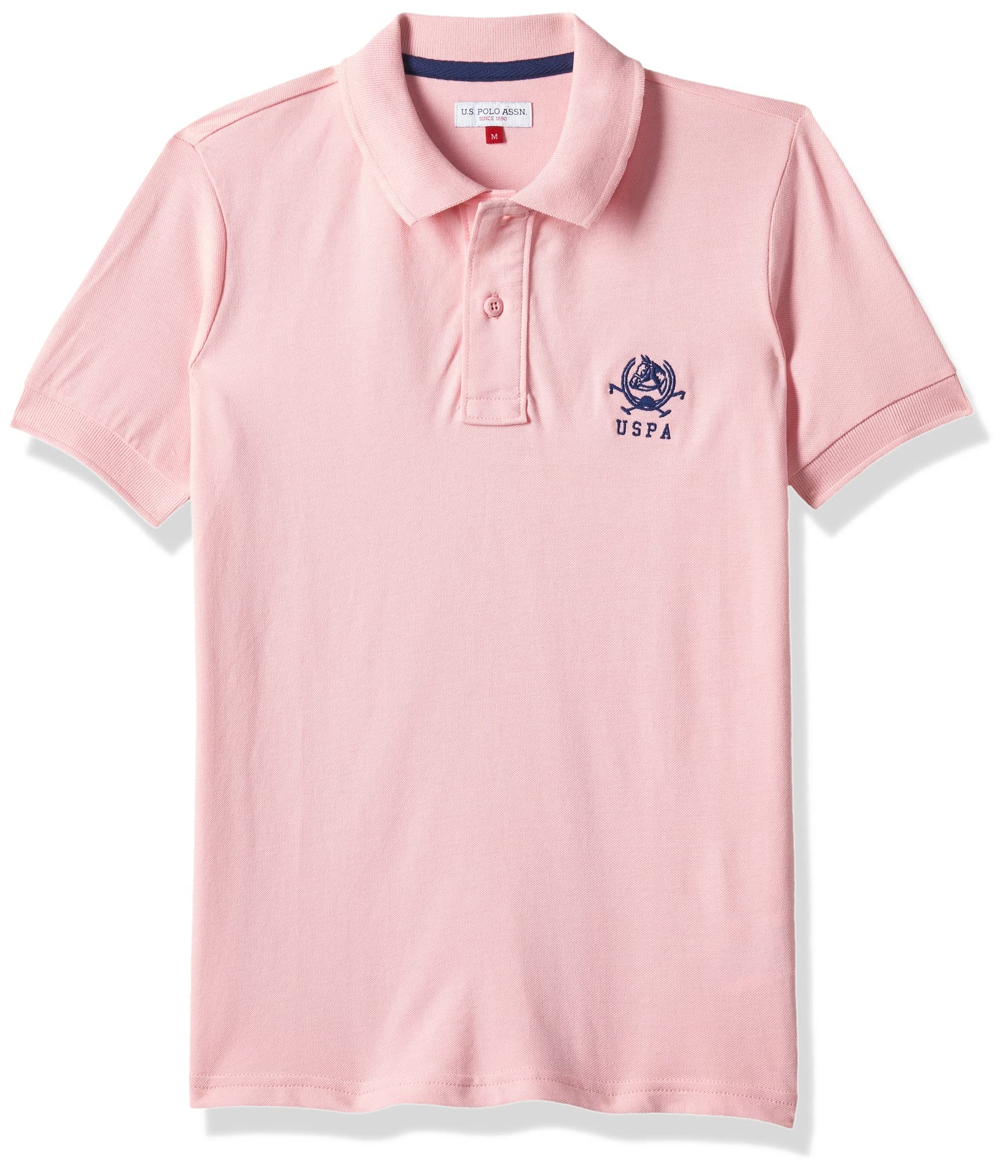 U.S. Polo Assn Boys Pink Cotton Polo Shirt