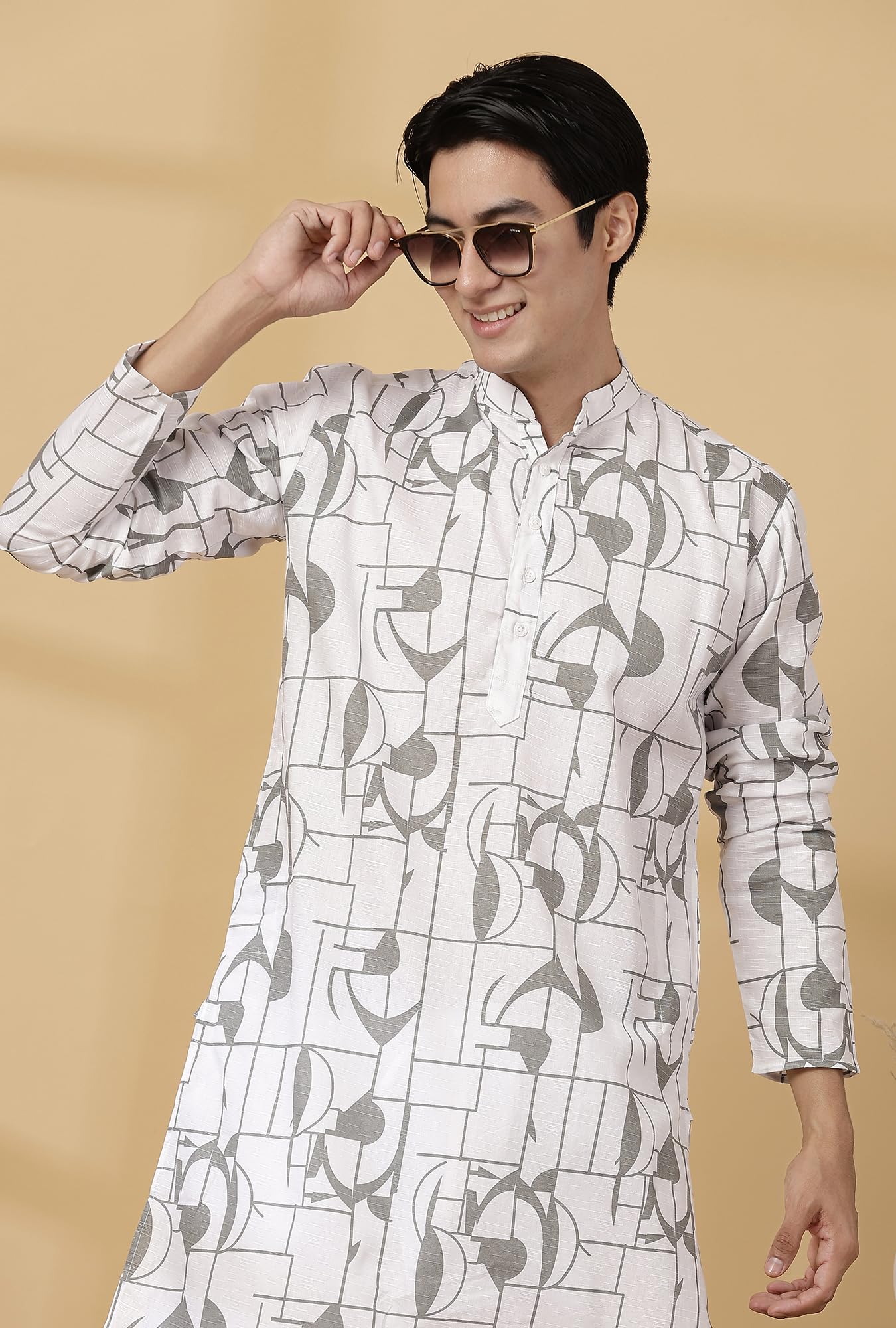 Majestic Man Cotton Kurta - White - Image 5