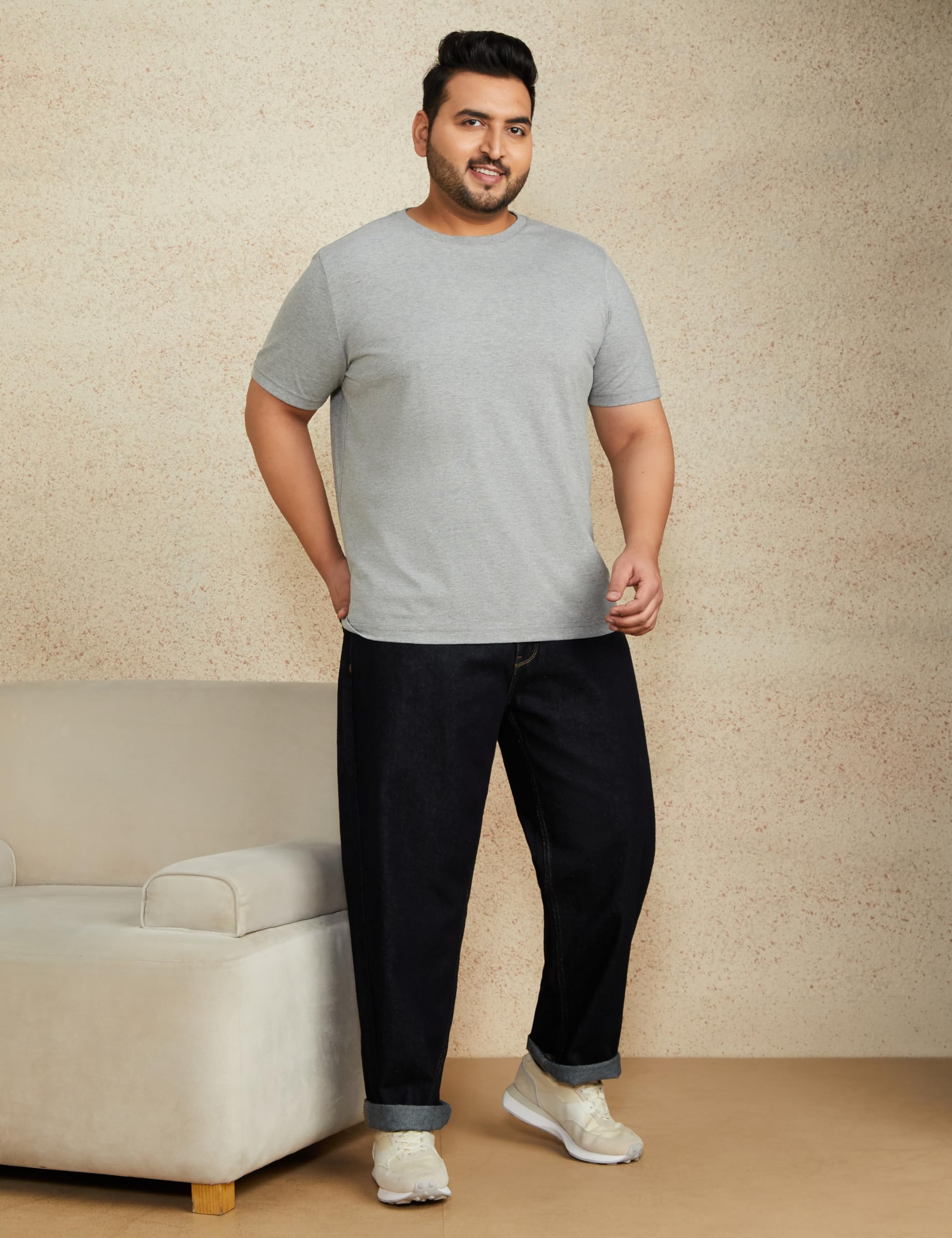 Symbol Men's Baggy Jeans - Dark Black - Image 5