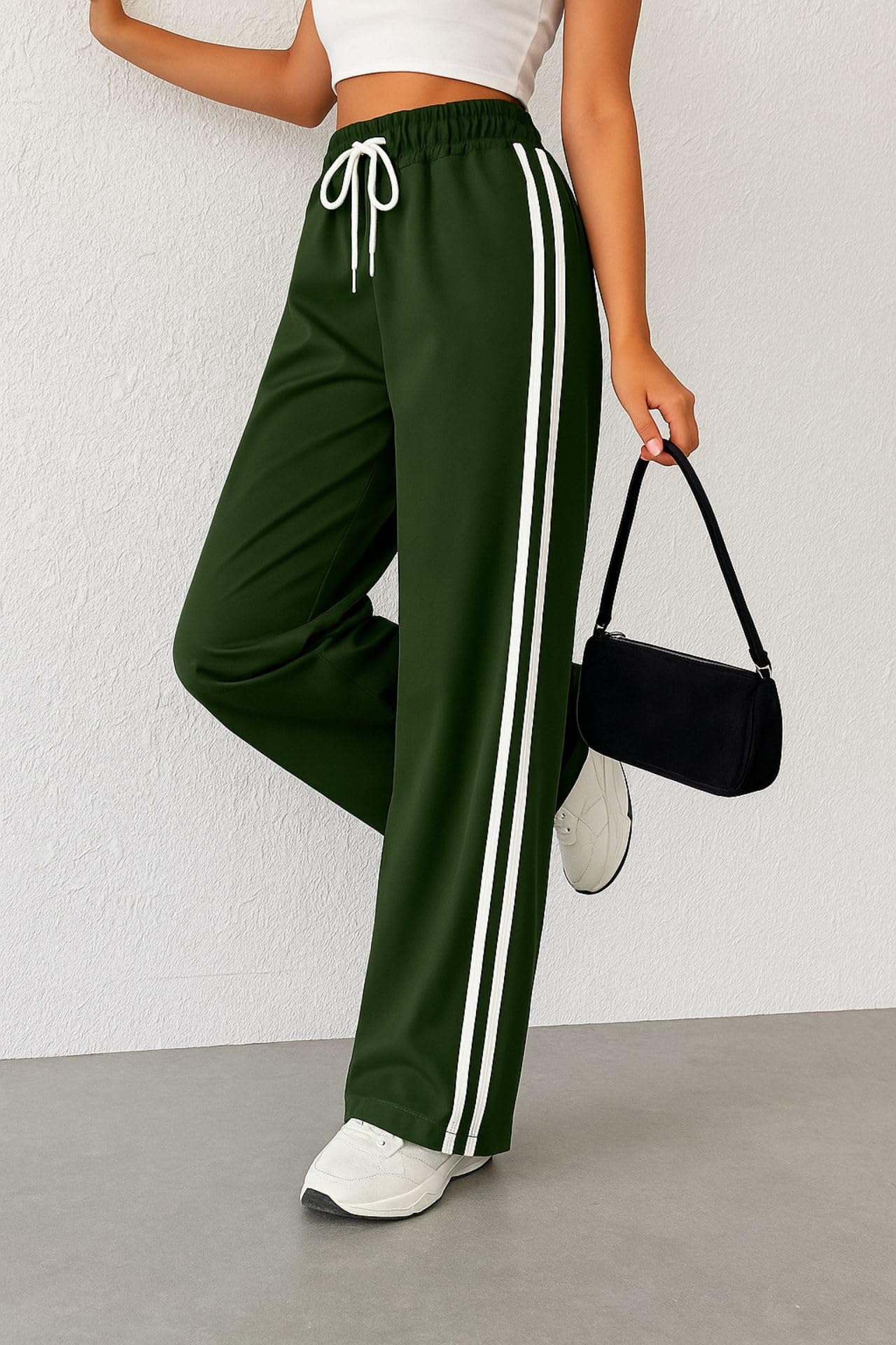 SAKHWALA Women Track Pant High Waist Drawstring - Image 4