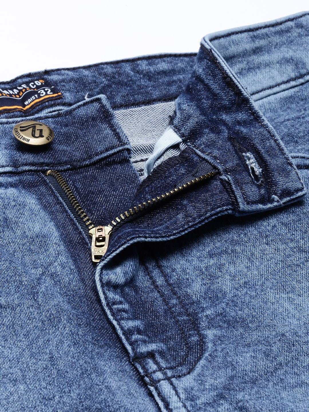 The Indian Garage Co Men Mid Rise Slim Fit Jeans - Blue - Image 5