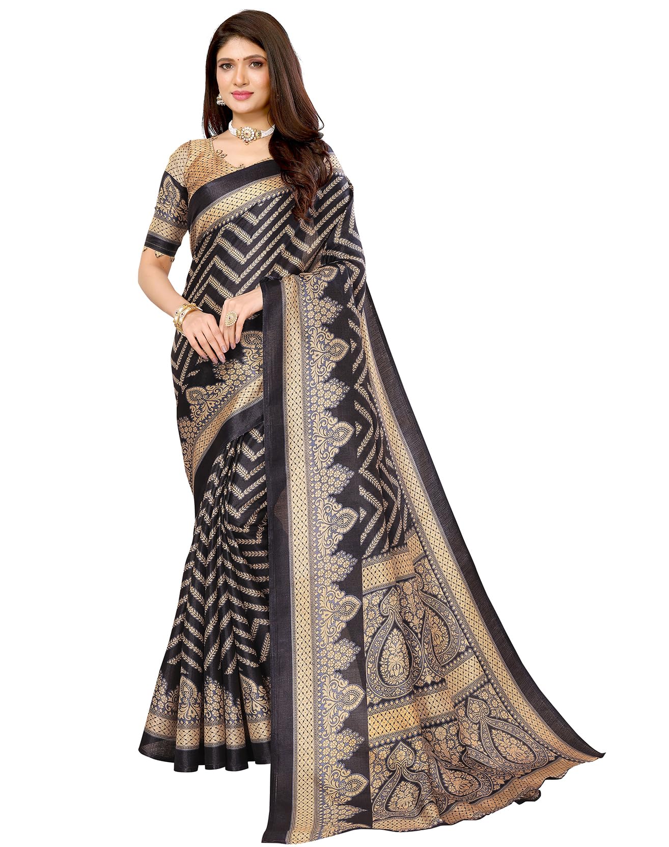 Yashika Women's Woven Printed Art Silk Saree