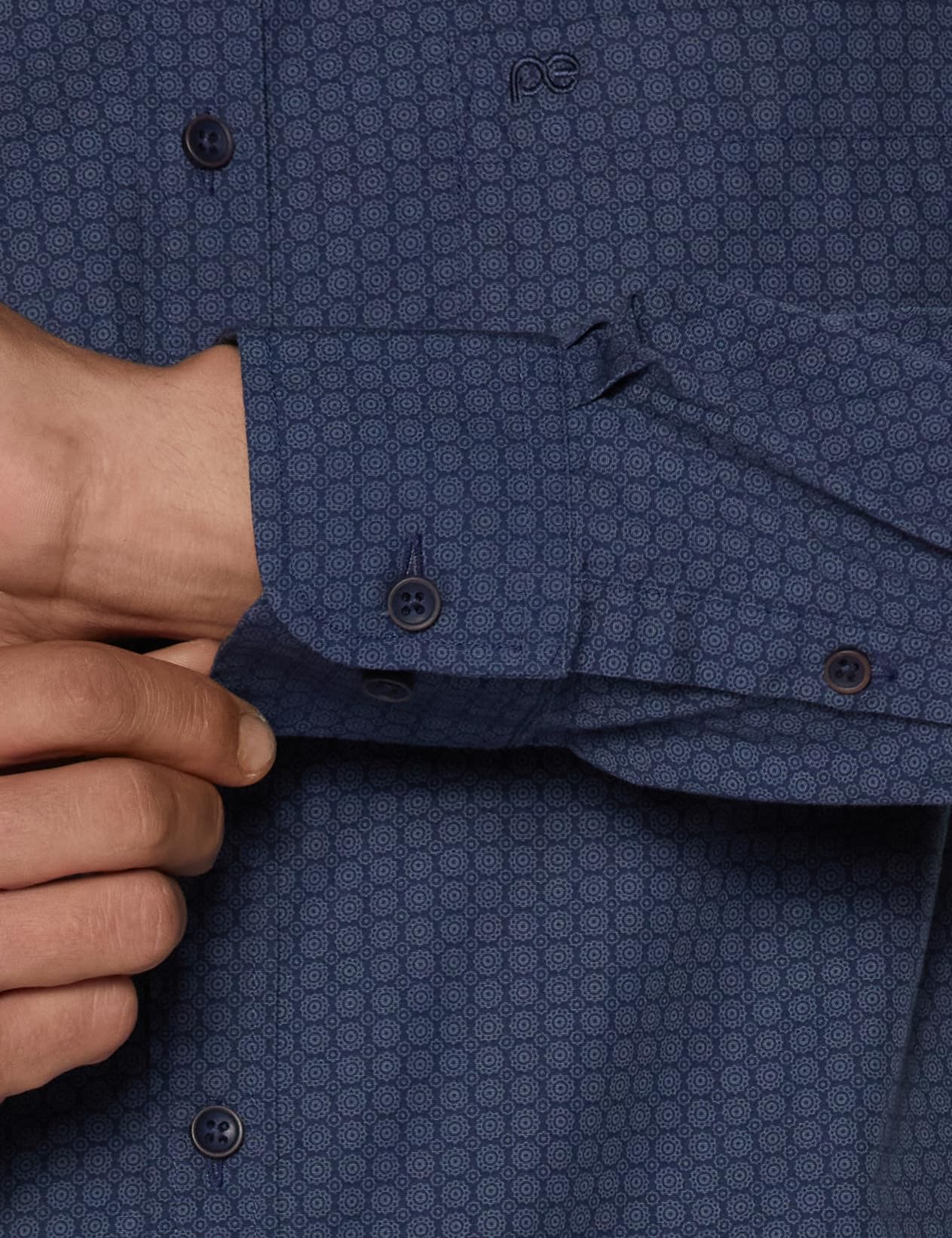 Peter England Men's Navy Casual Shirt - Image 5