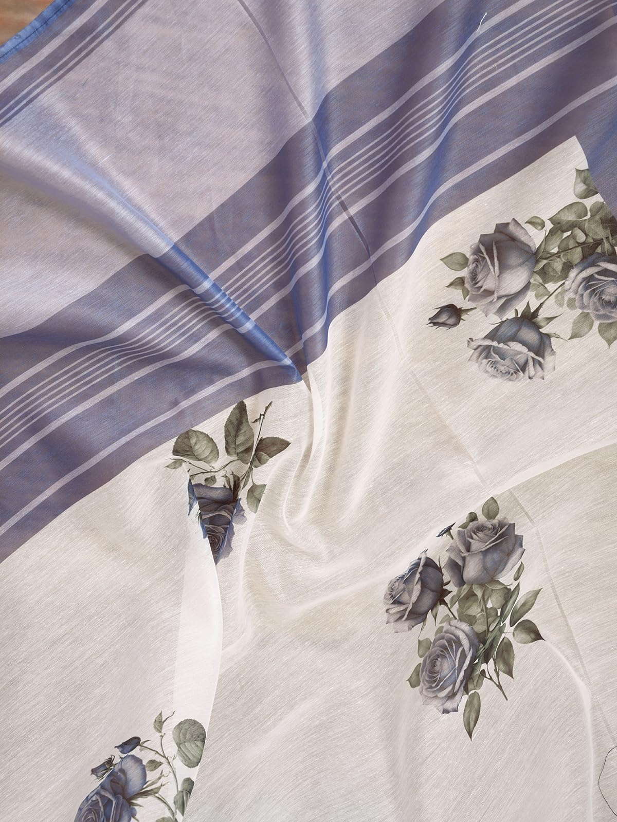 Satrani Chanderi Cotton Printed Saree for Women - Image 5