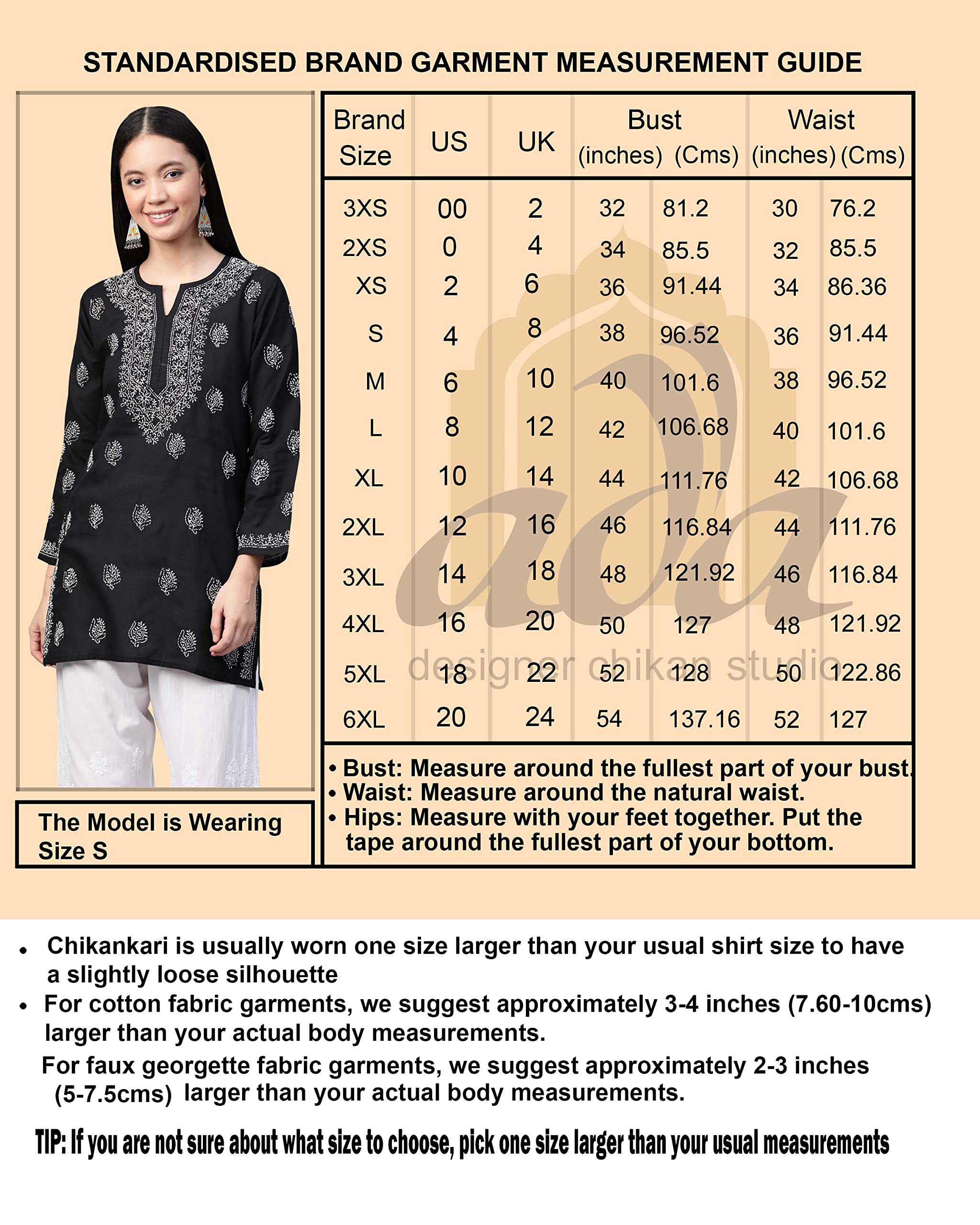 Ada Women Cotton Top Tunic Chikankari Kurti - Pink - Image 3