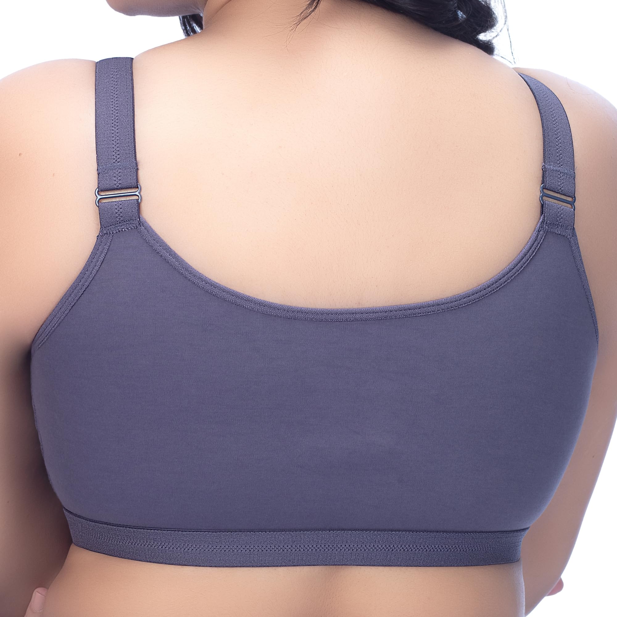 TRYLO Front Open Bra - Grey - Image 3
