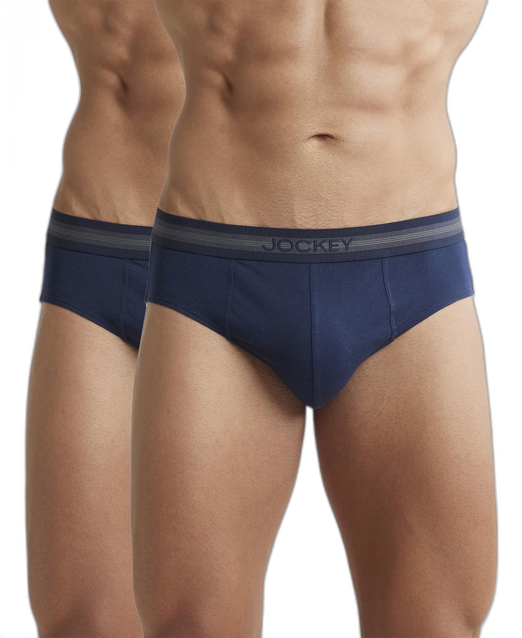 Jockey Men's Cotton Midi Brief - Deep Navy