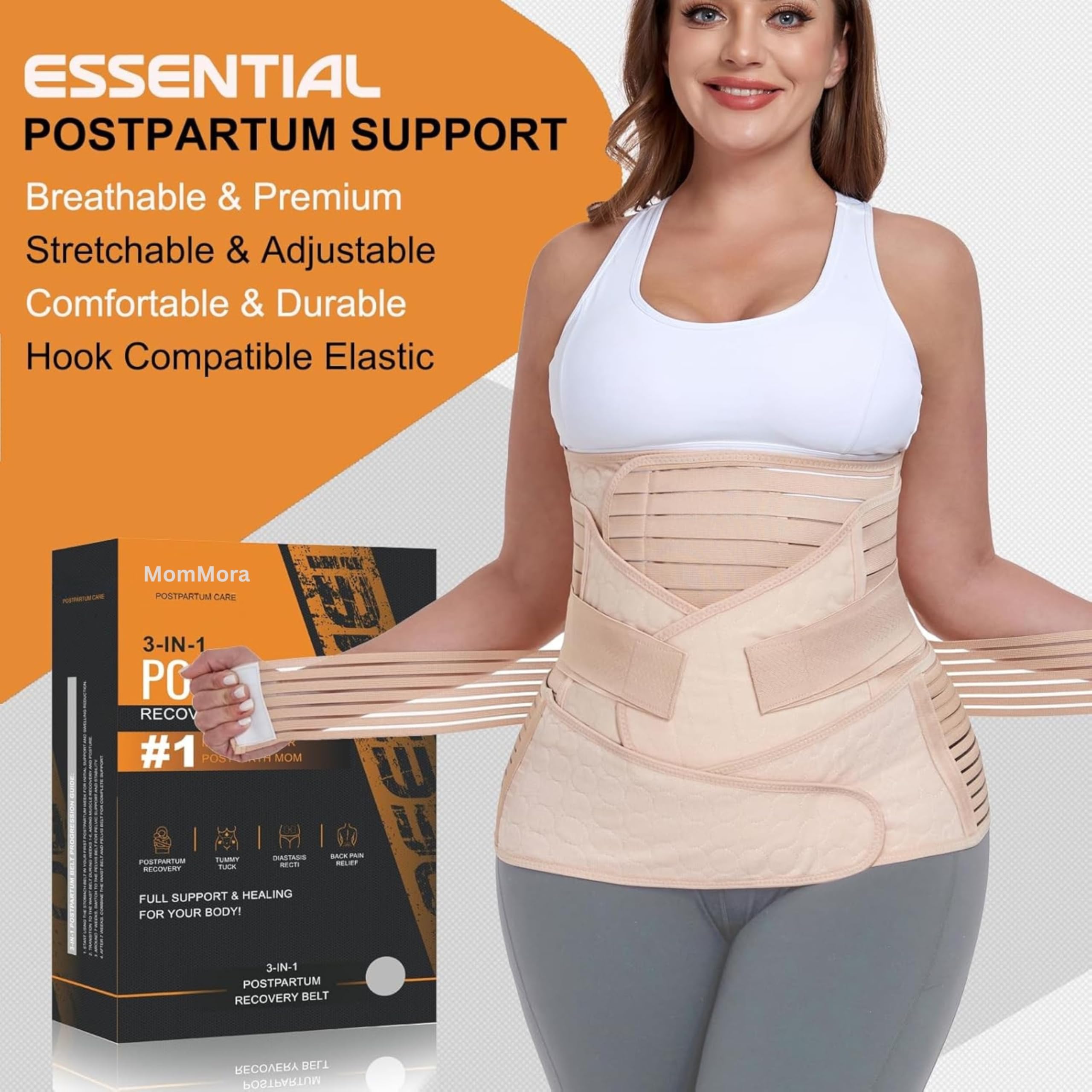 Mommora Postpartum Belt - 3 in 1 - Image 3