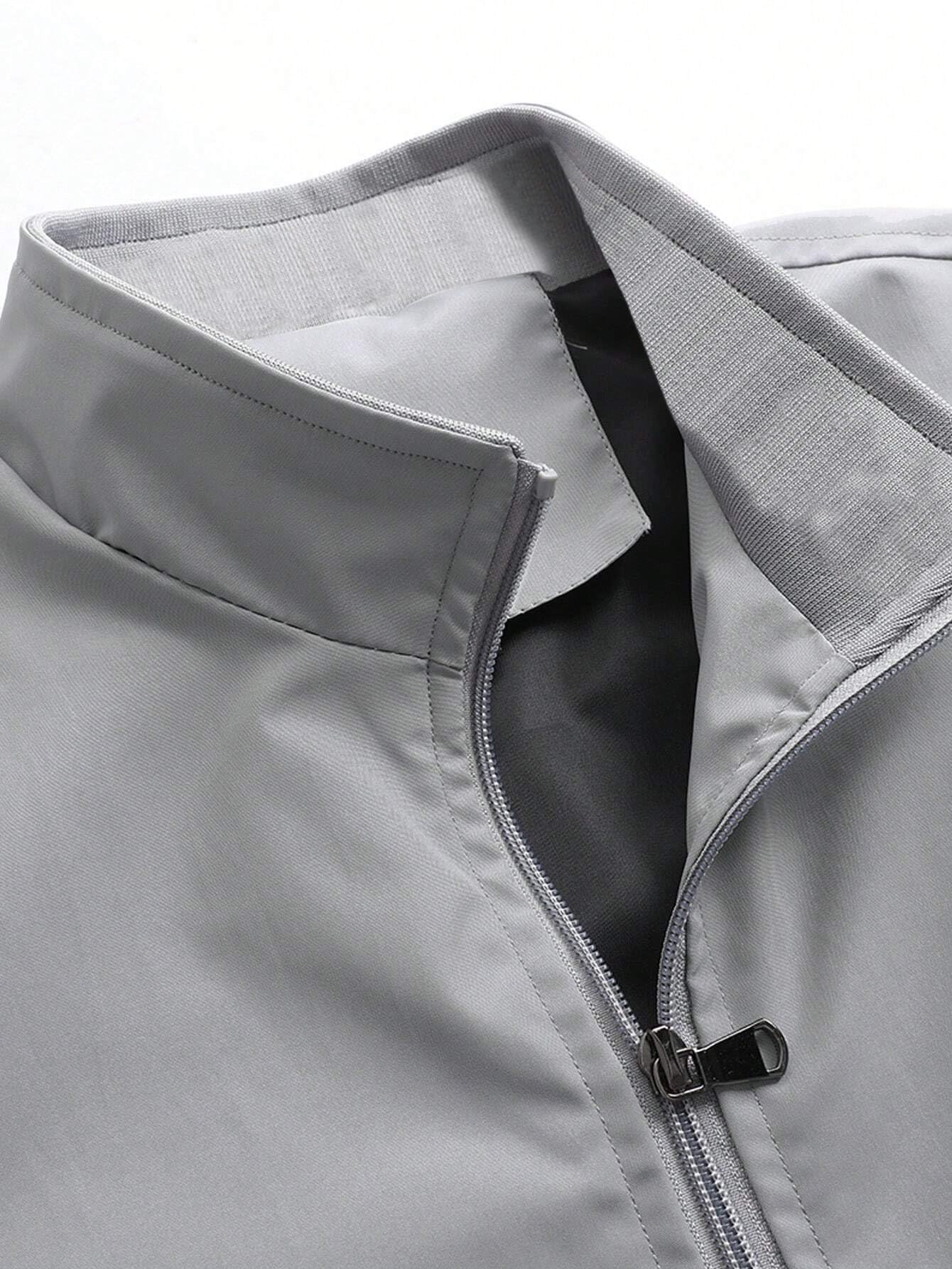 TAGAS Men's Grey Quilted Windbreaker Jacket - Image 4