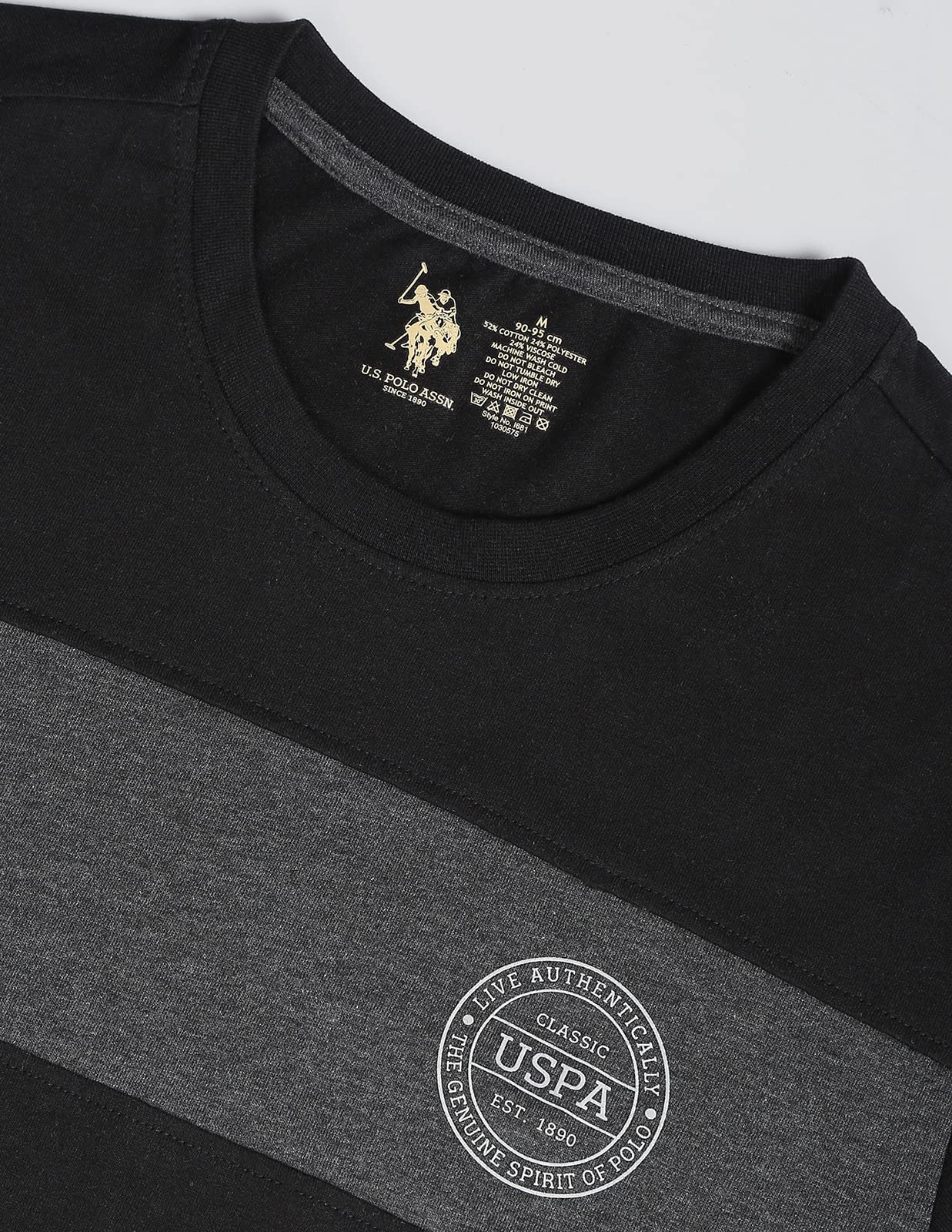 U.S. POLO ASSN. Mens Cotton Crew Neck T-Shirt - Black - Image 5