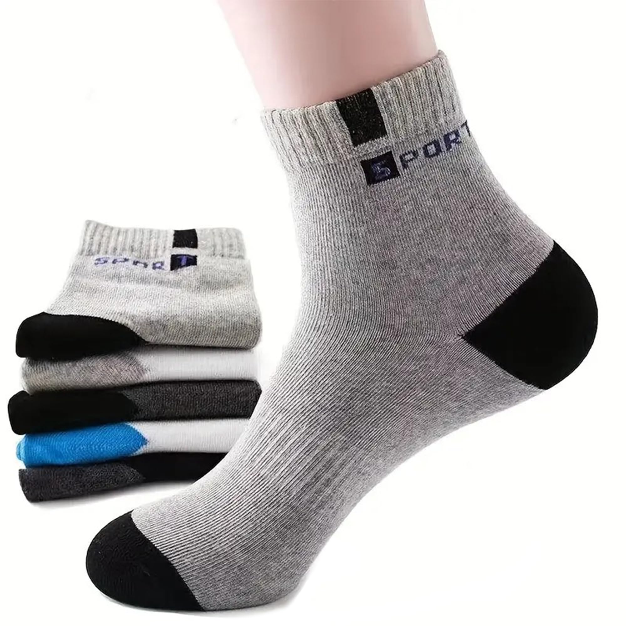 UNAAR Solid Cotton Ankle Socks - Multicolor - Image 2