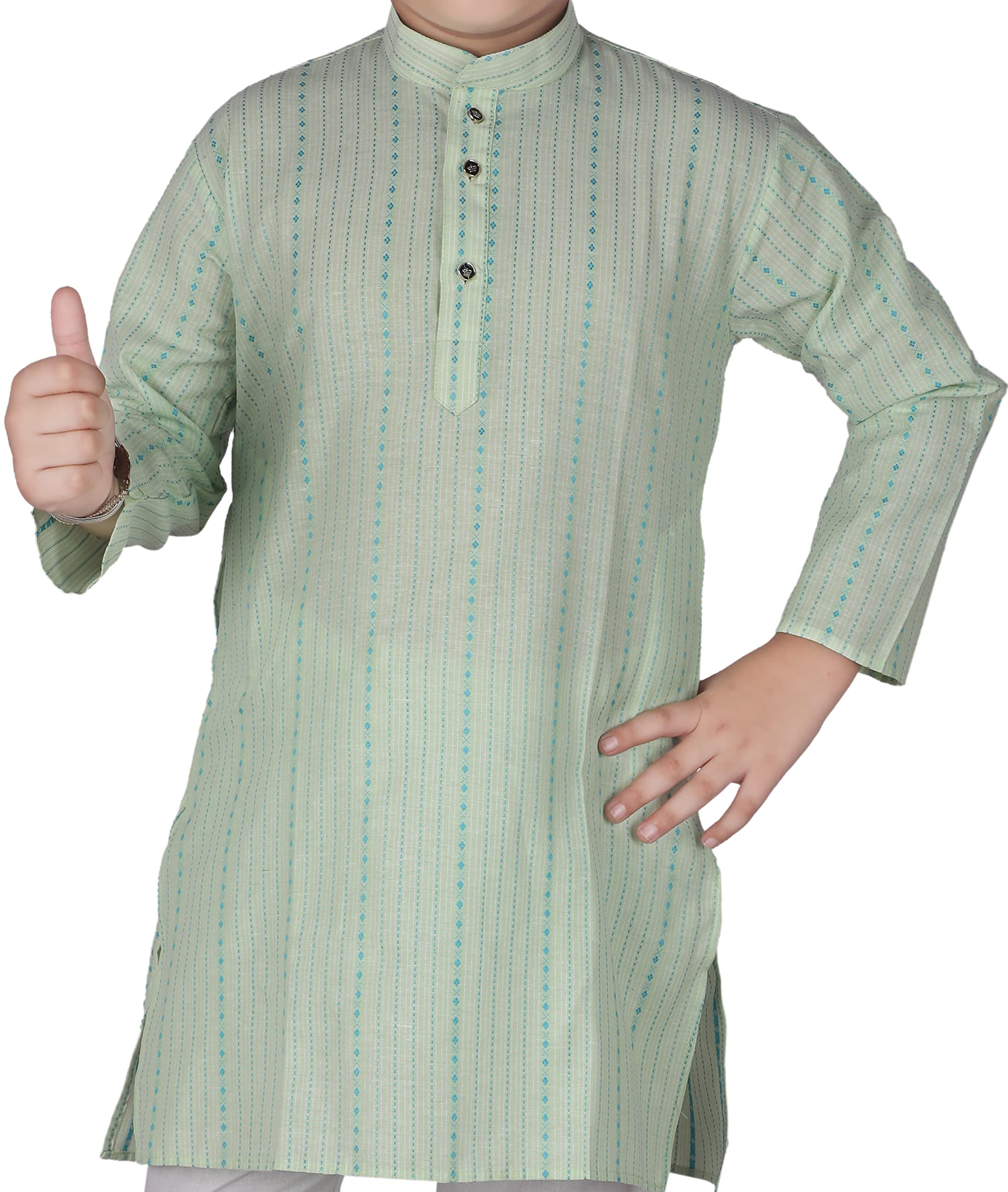 Pro-Ethic Cotton Striped Kids Kurta Pyjama for Boys - Image 5