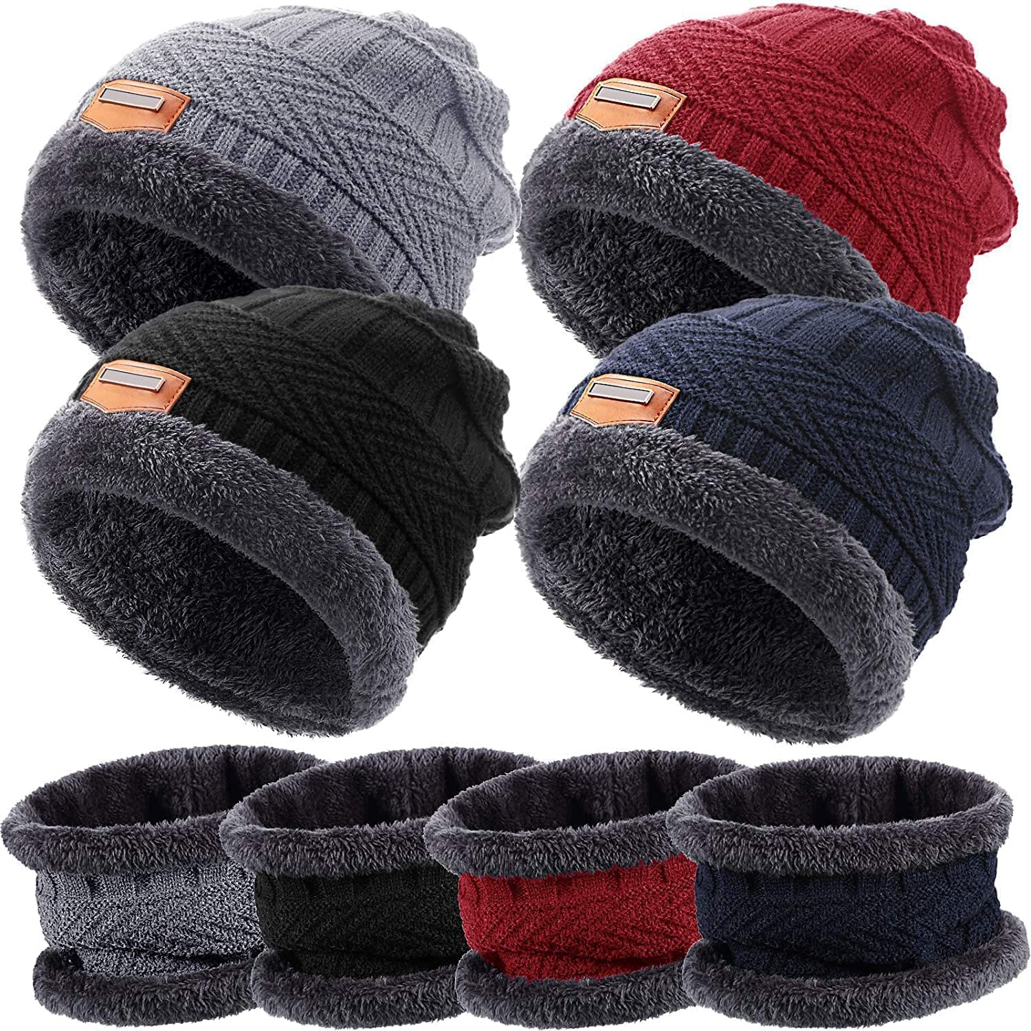 FF Woolen Cap with Neck Muffler for Men & Women - Multicolor - Image 2