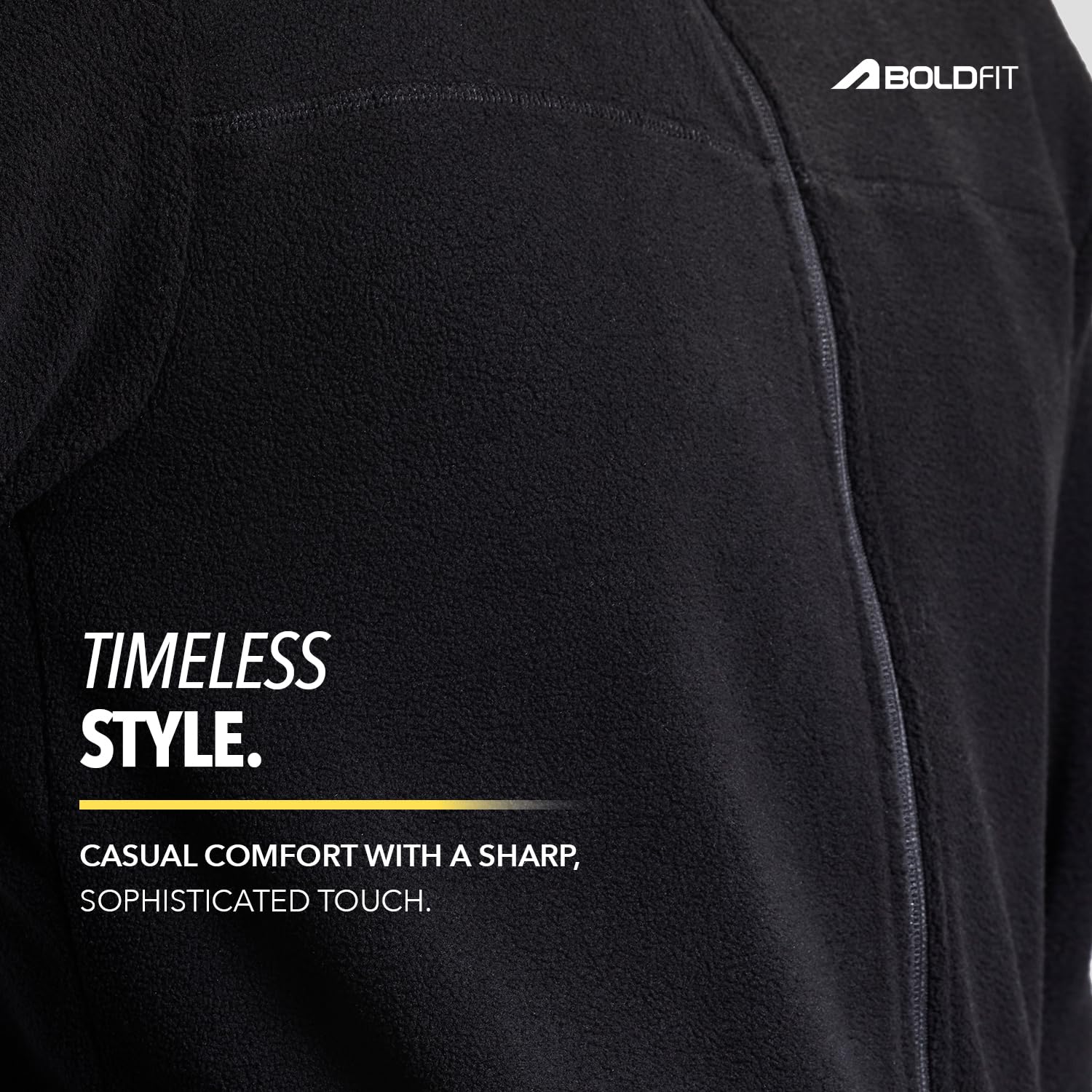 Boldfit Men's Sweatshirt - Black - Image 5