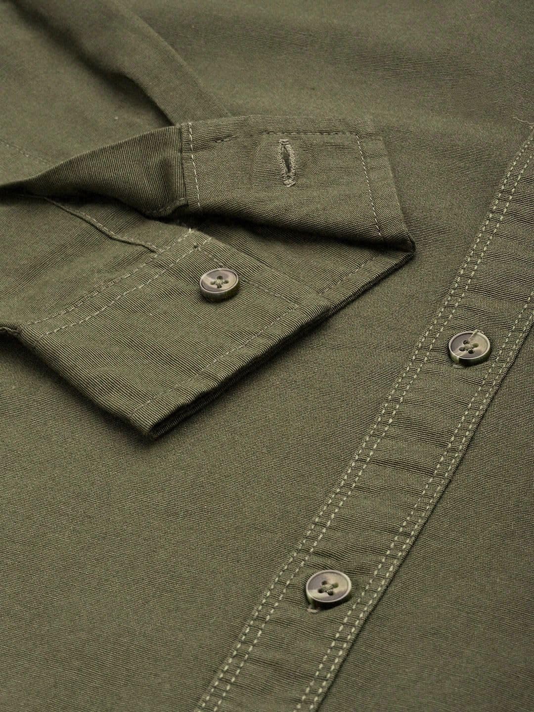 The Indian Garage Co Green Shirt for Men - Image 4