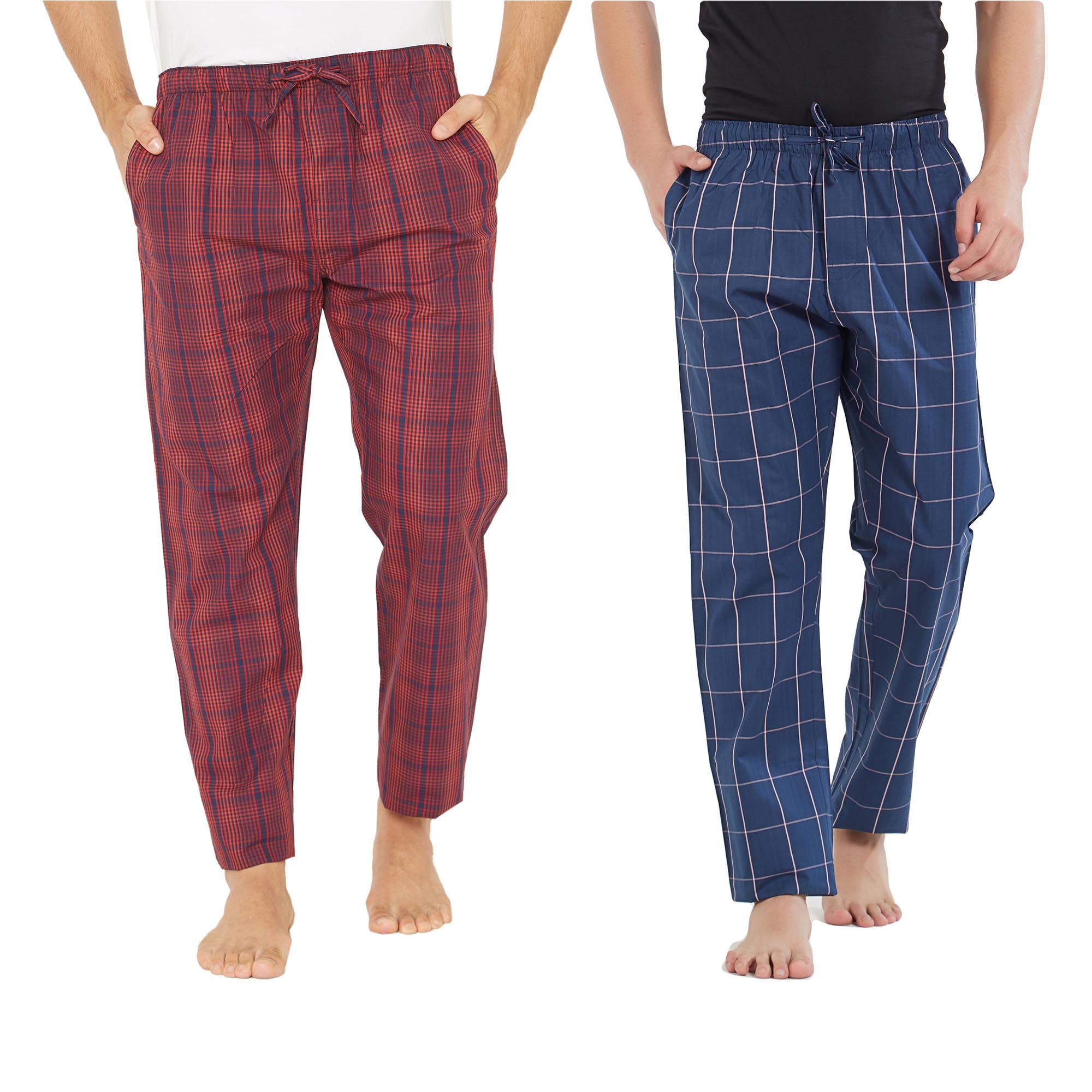 XYXX Men's Cotton Checkered Pyjamas