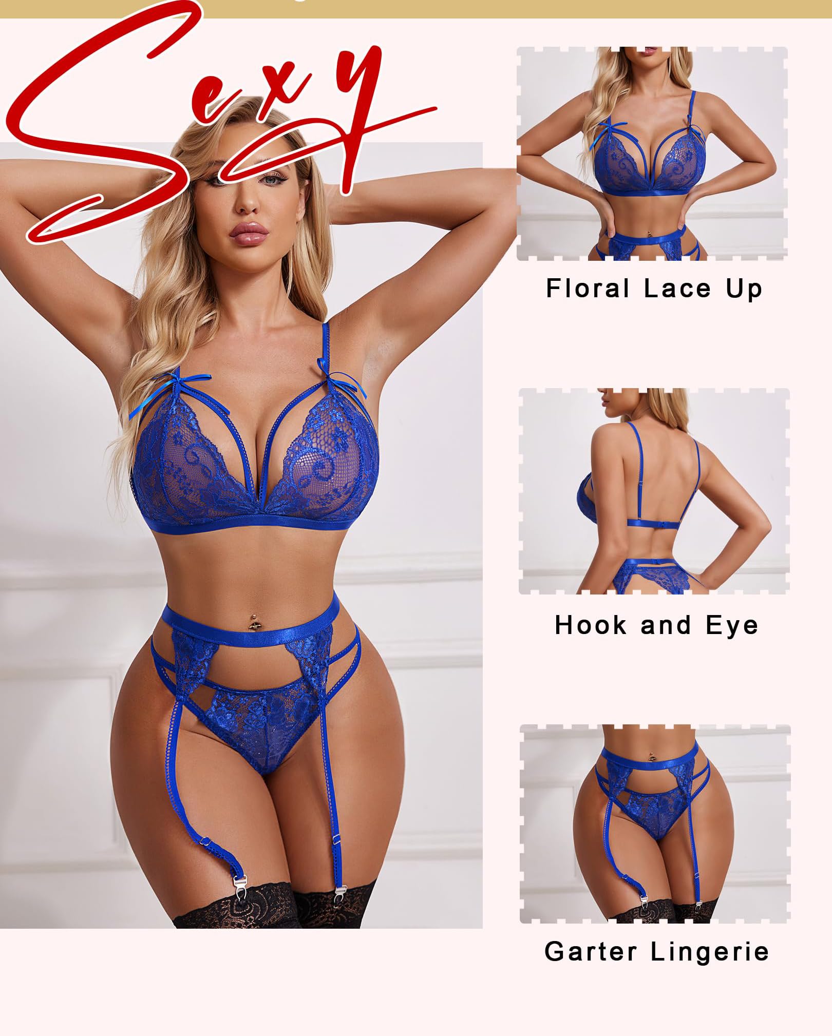 SSoShHub Floral Lace Babydoll Lingerie for Women - Image 2