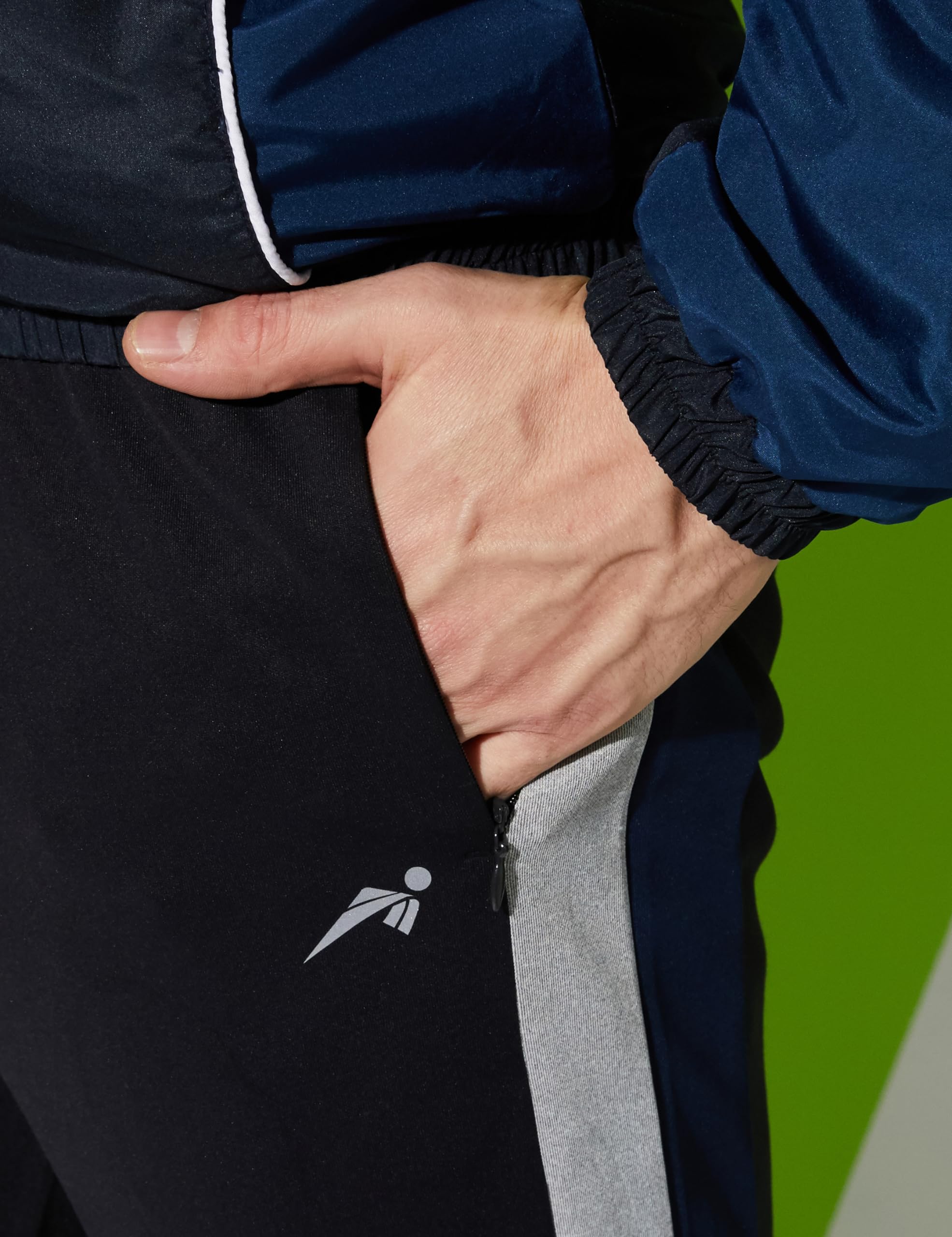 Amazon Men's Sports Track Pants - Jet Black - Image 4