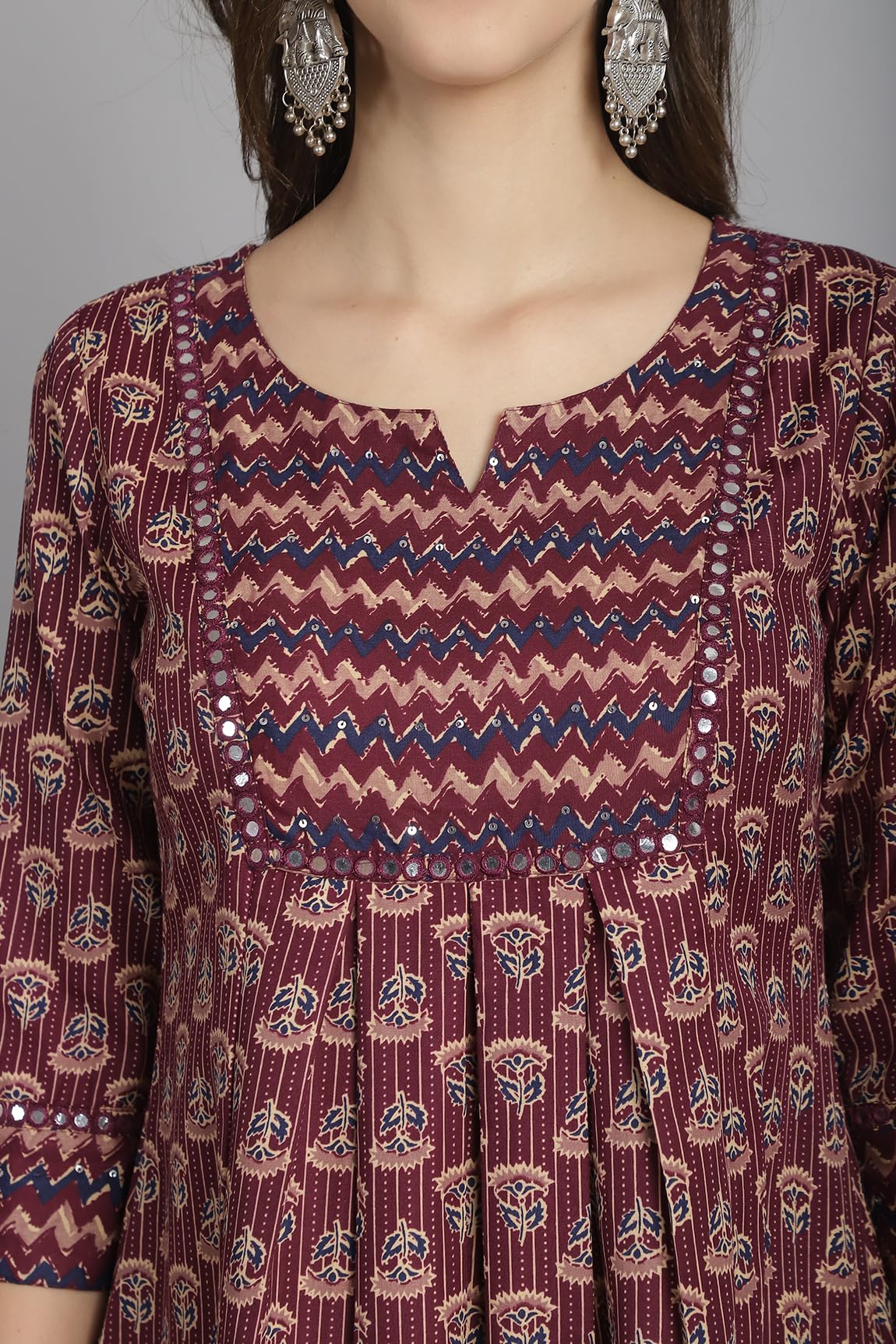 Merira Women's Jaipuri Printed Kurta Pant with Dupatta - Image 5