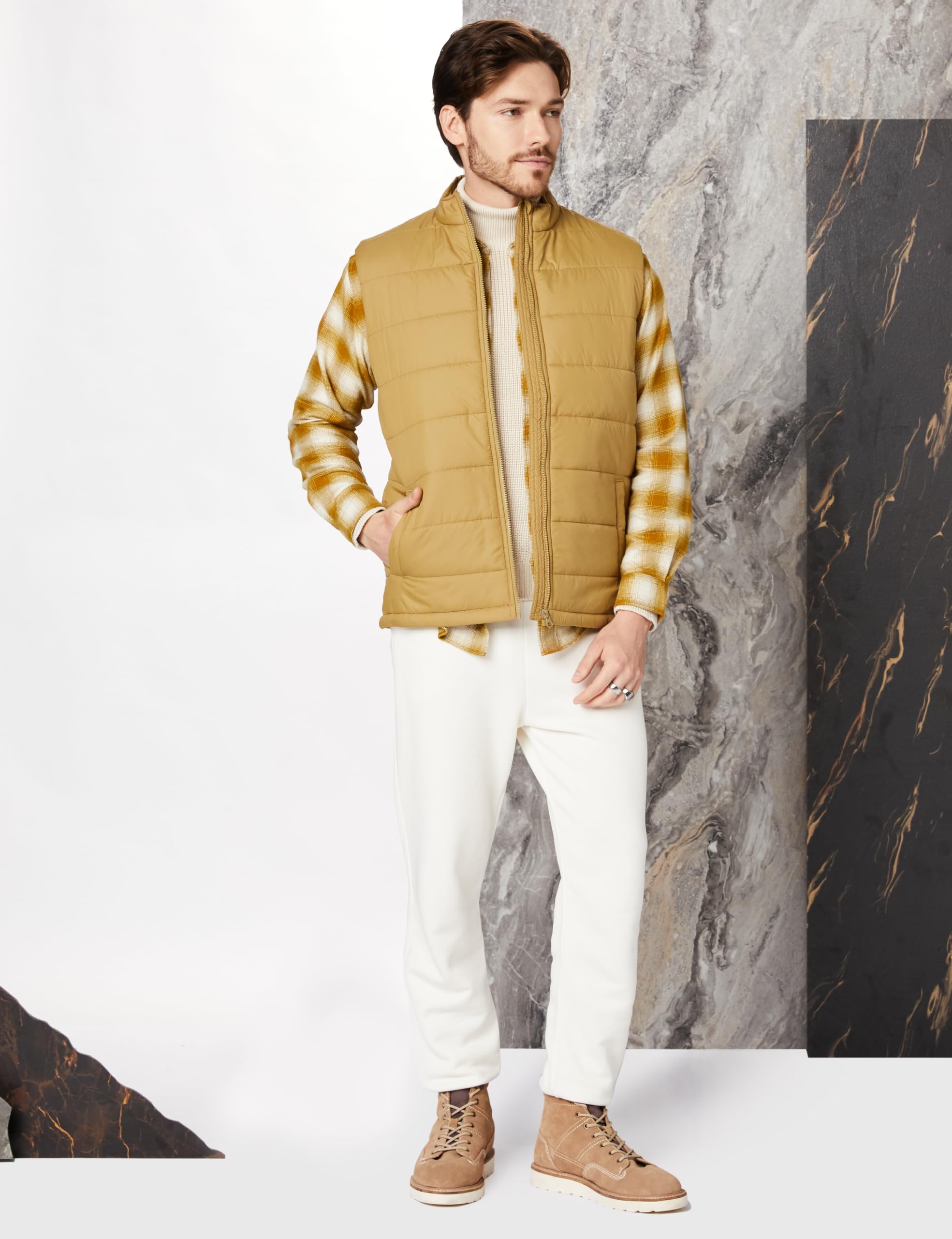 Symbol Men Gilet Camel - Image 3