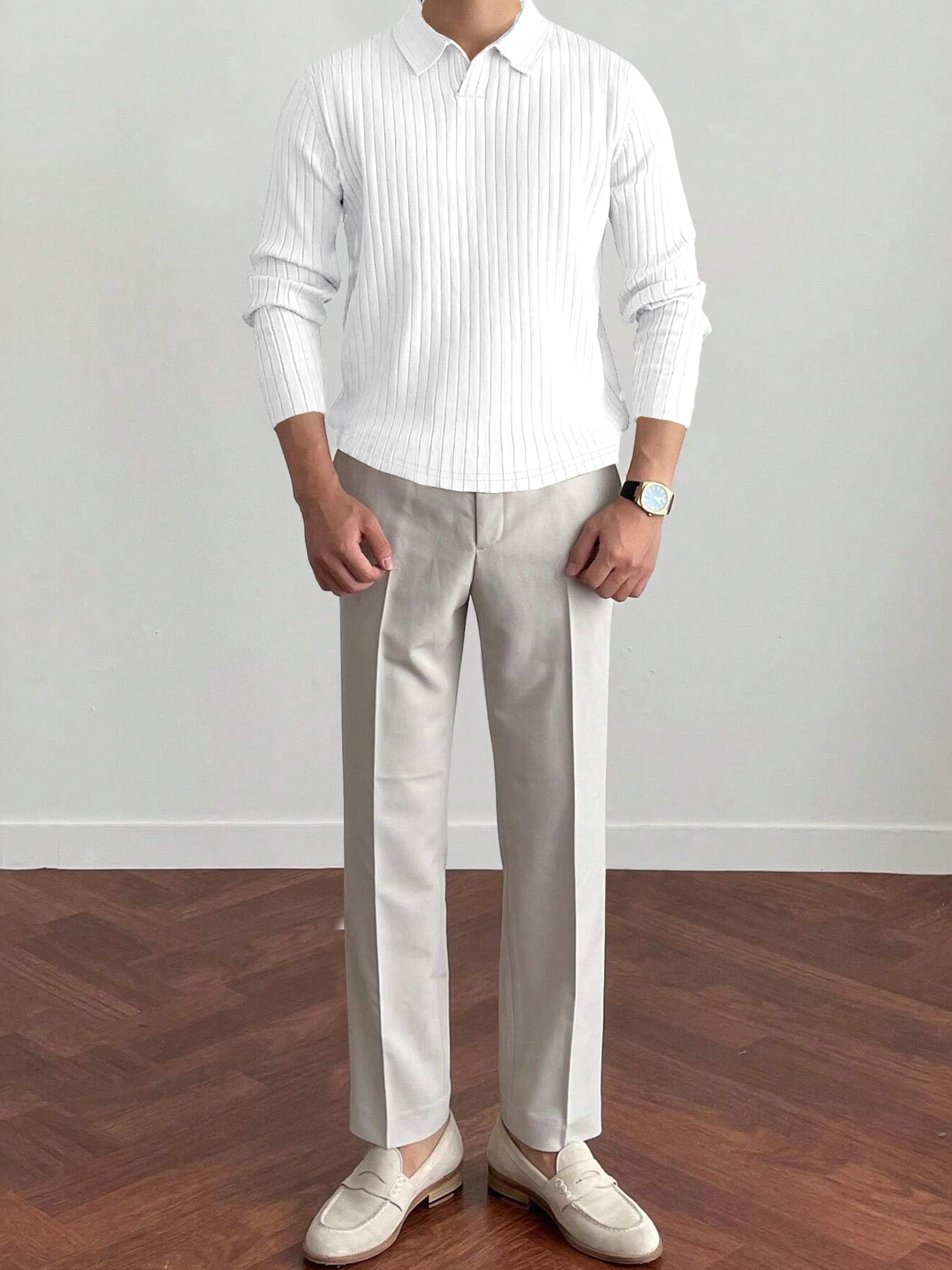 Noble Monk Polo Neck T-Shirt - Olive Green - Image 5