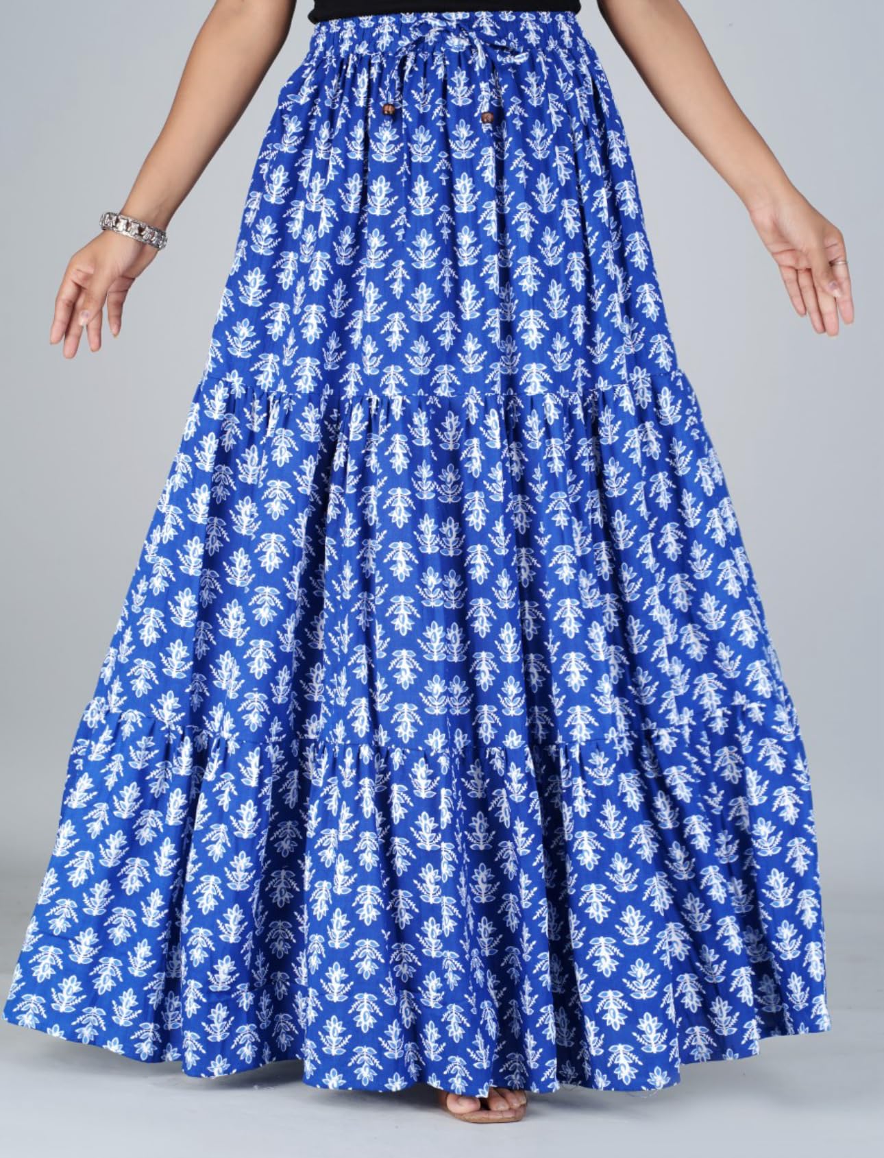 MFGIVA Floral Print Skirt for Women - Cotton - Image 2