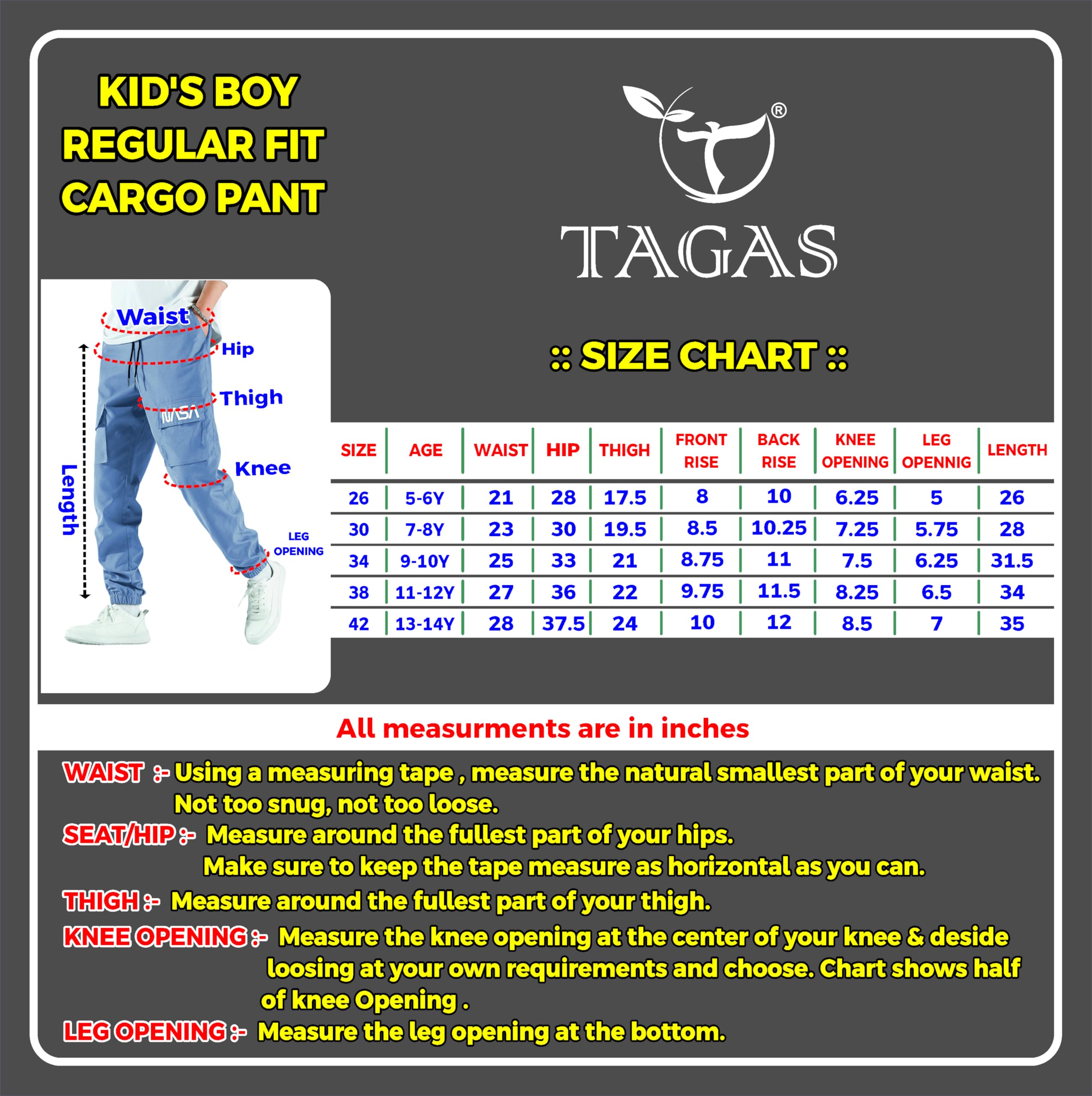TAGAS Boys Casual Pants - NASA Print Cotton - Image 5