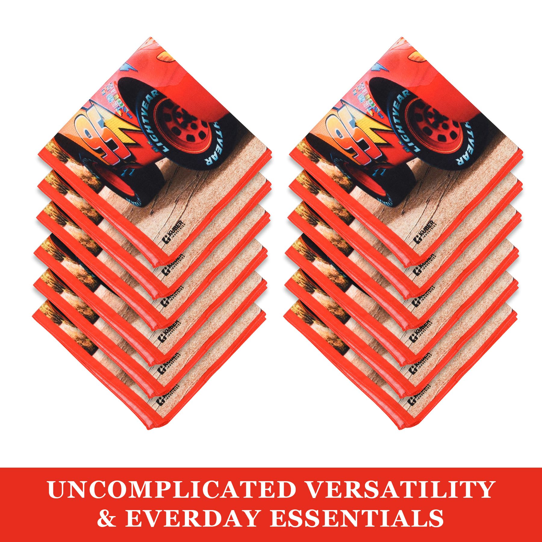 Disney Cotton Handkerchiefs for Boys & Girls - Red - Image 3