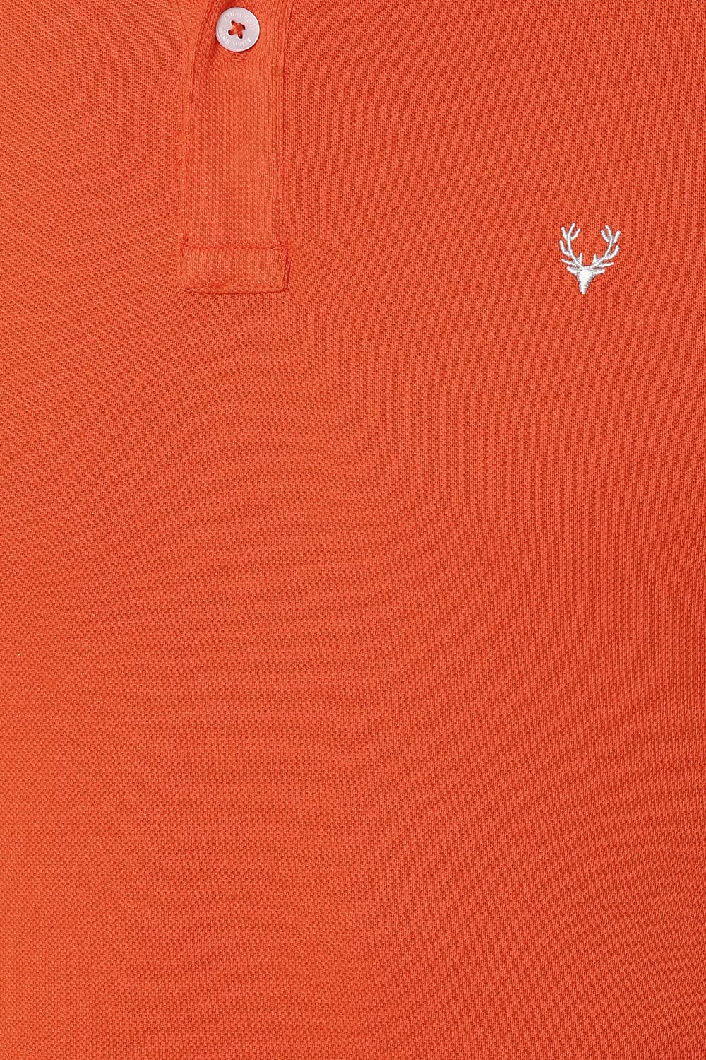 Allen Solly Men's Plain Polo - Orange - Image 4
