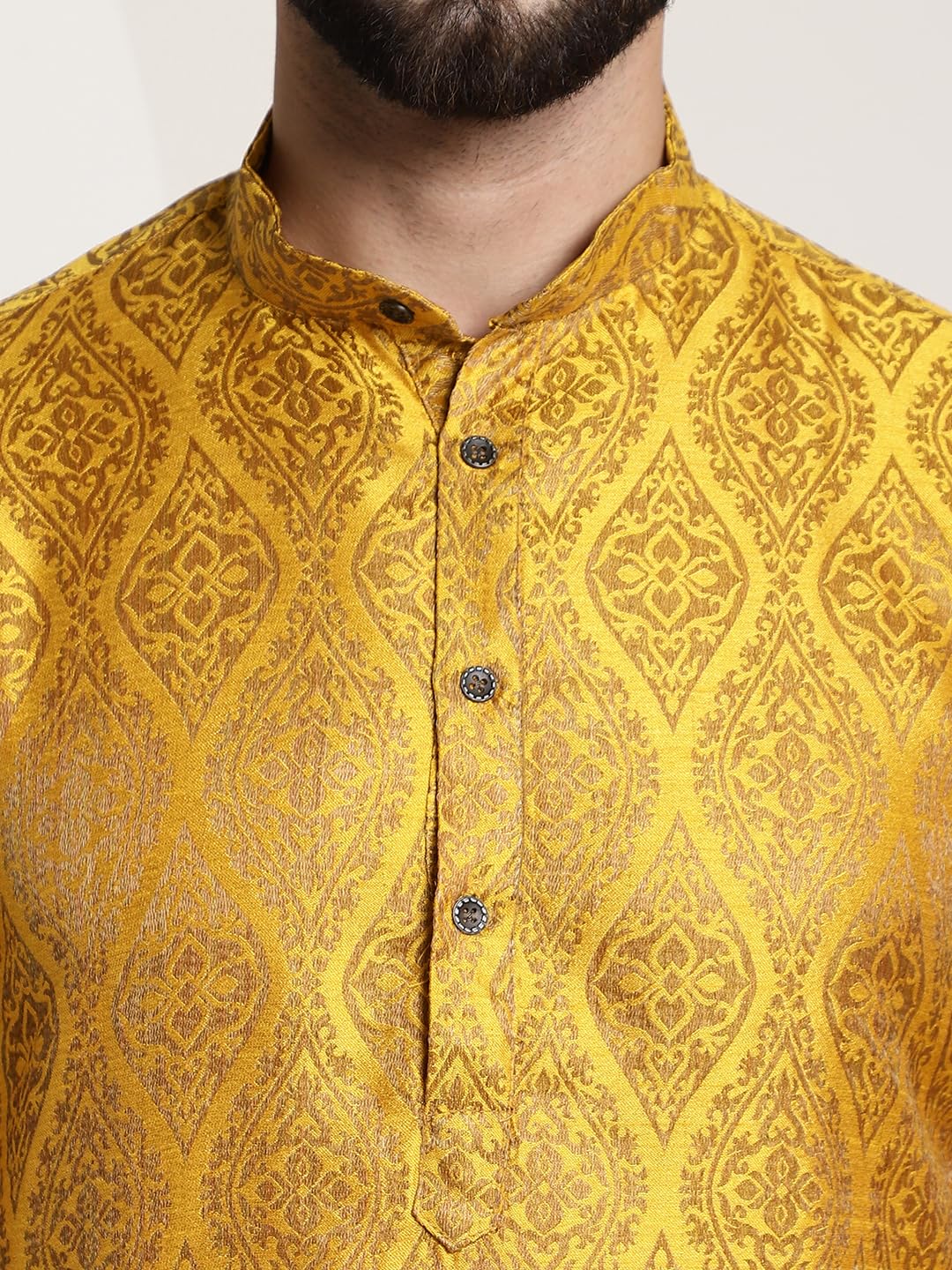 SOJANYA Men's Kurta - Mustard - Image 5