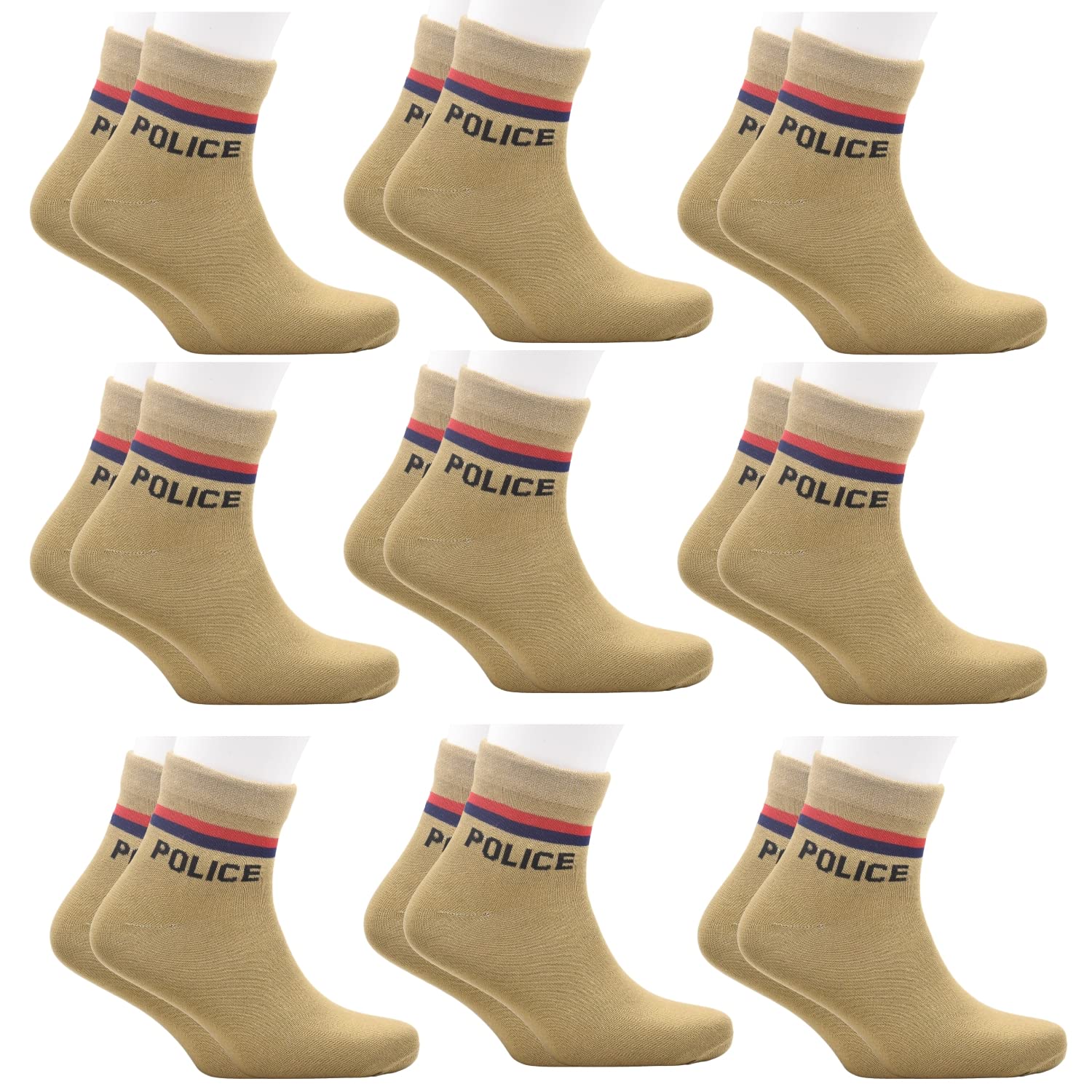 VDangi Police Socks for Men Women - Khaki
