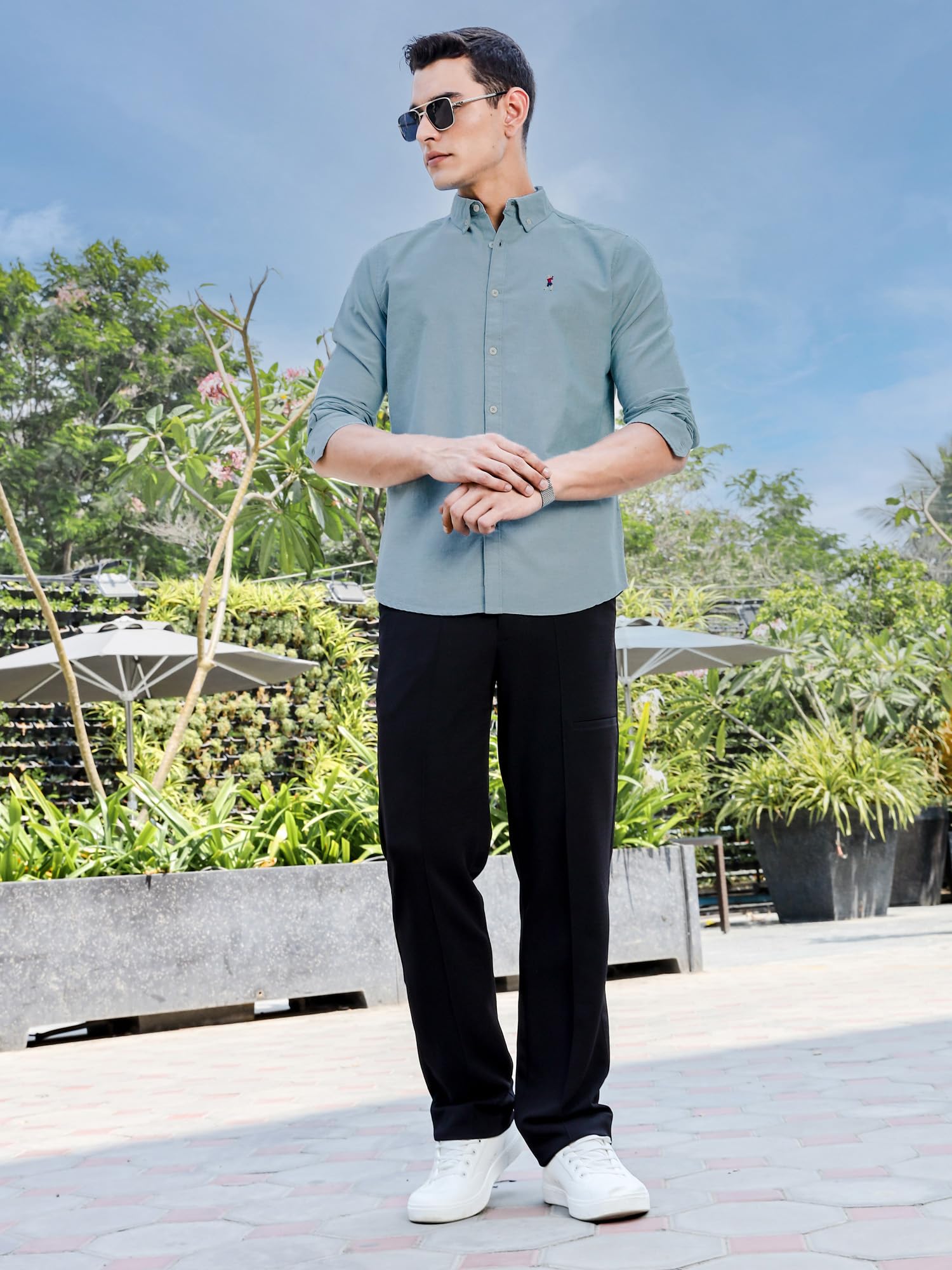 Thomas Scott Men's Cricket Club Shirt - Dark Green - Image 5