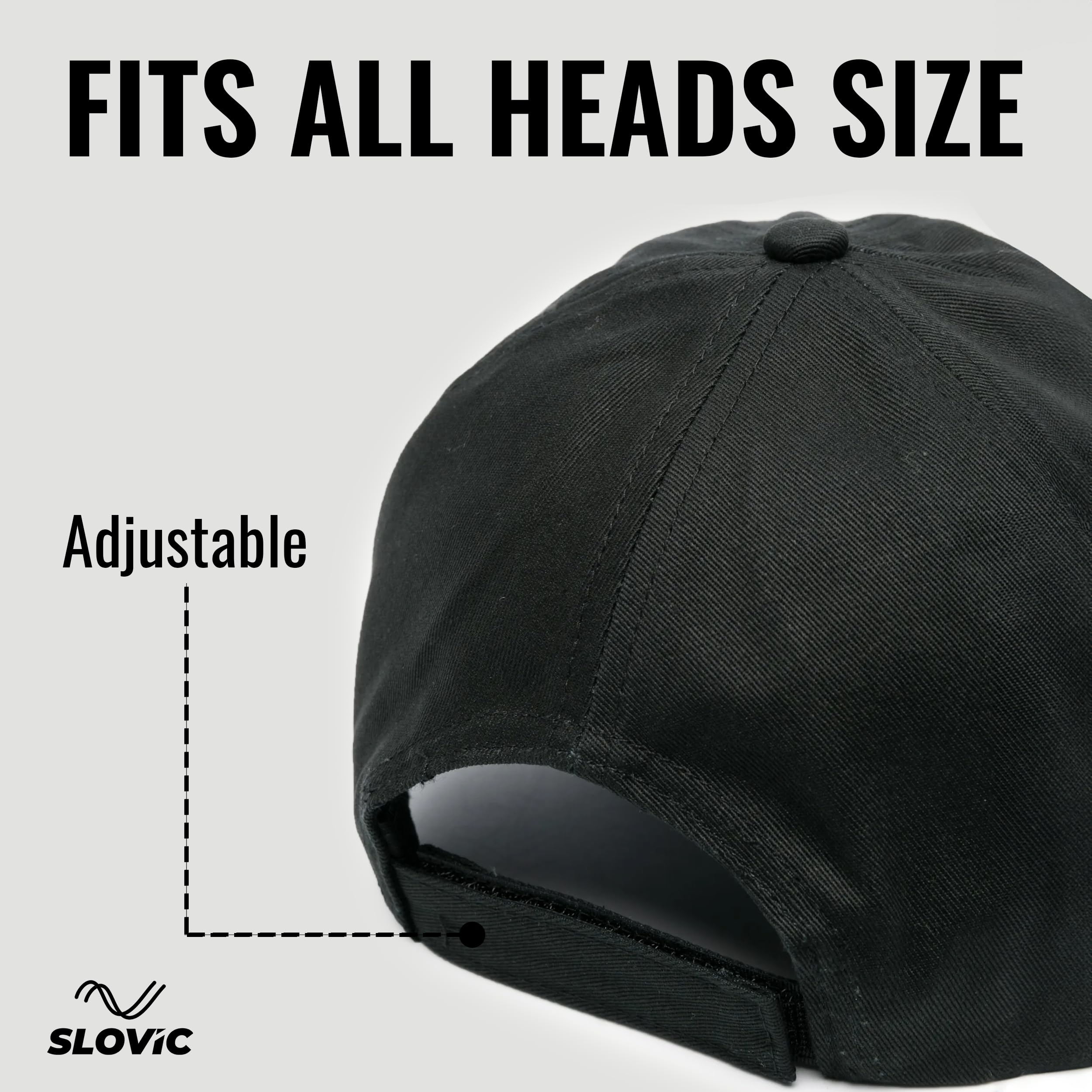 SLOVIC Unisex Black Baseball Cap - Image 3