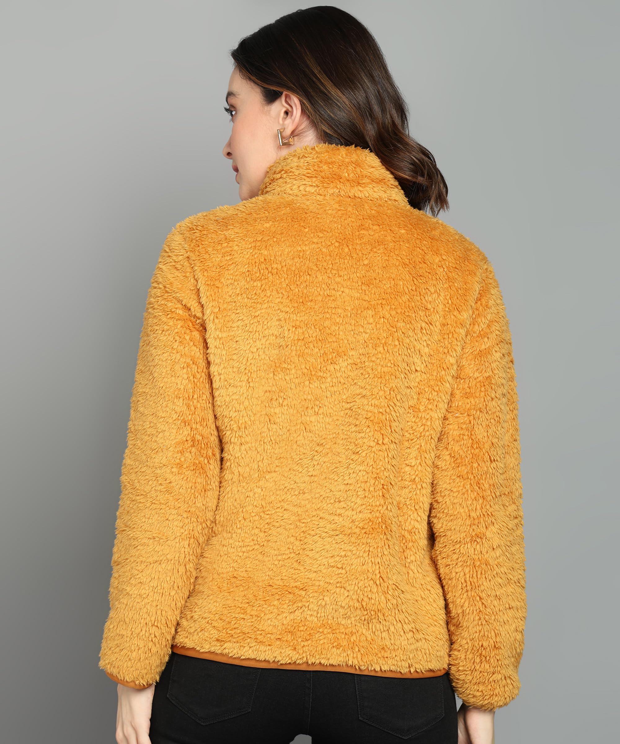 Alan Jones Women's Yellow Fleece Jacket - Image 4