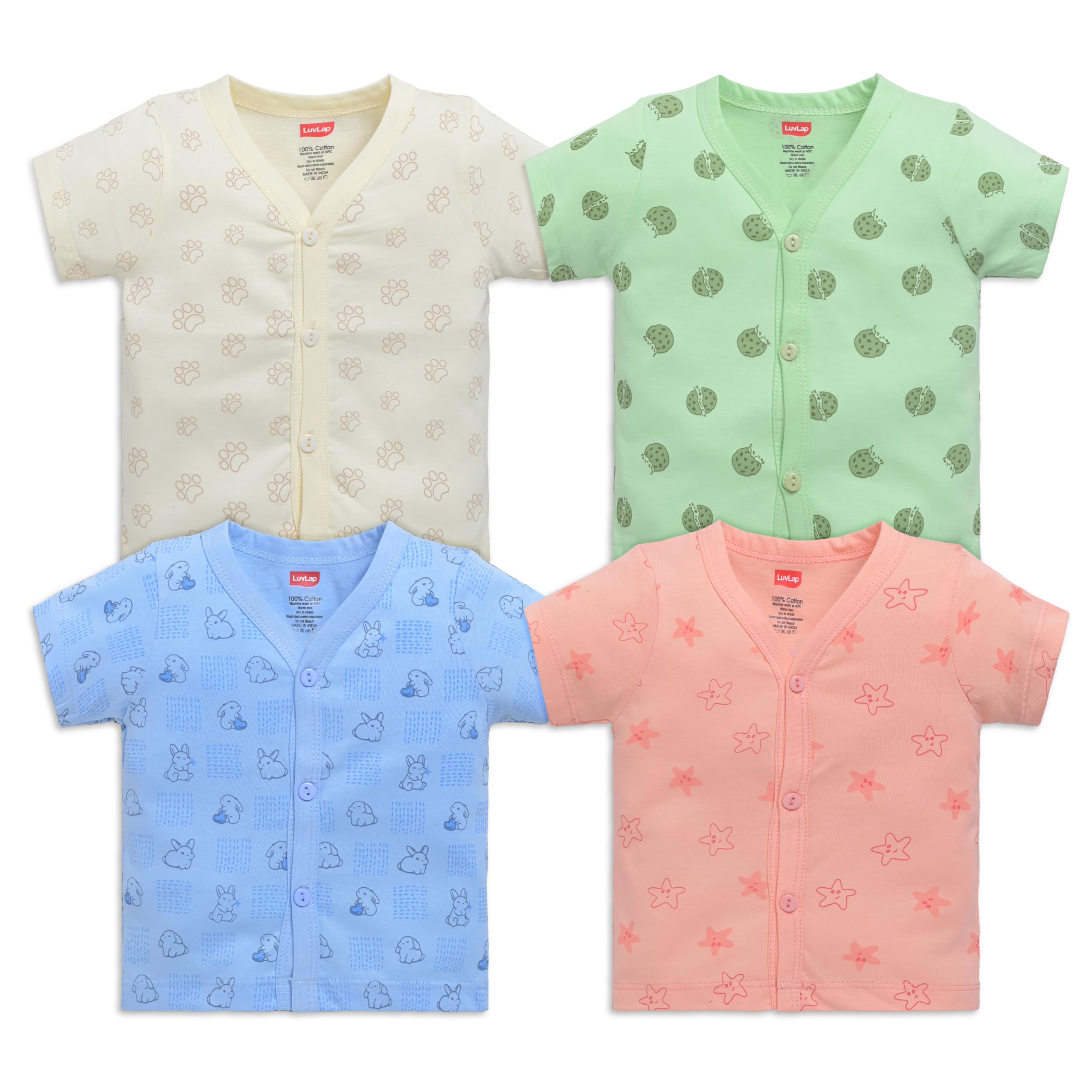 LuvLap Unisex Jhabla - Multicolour