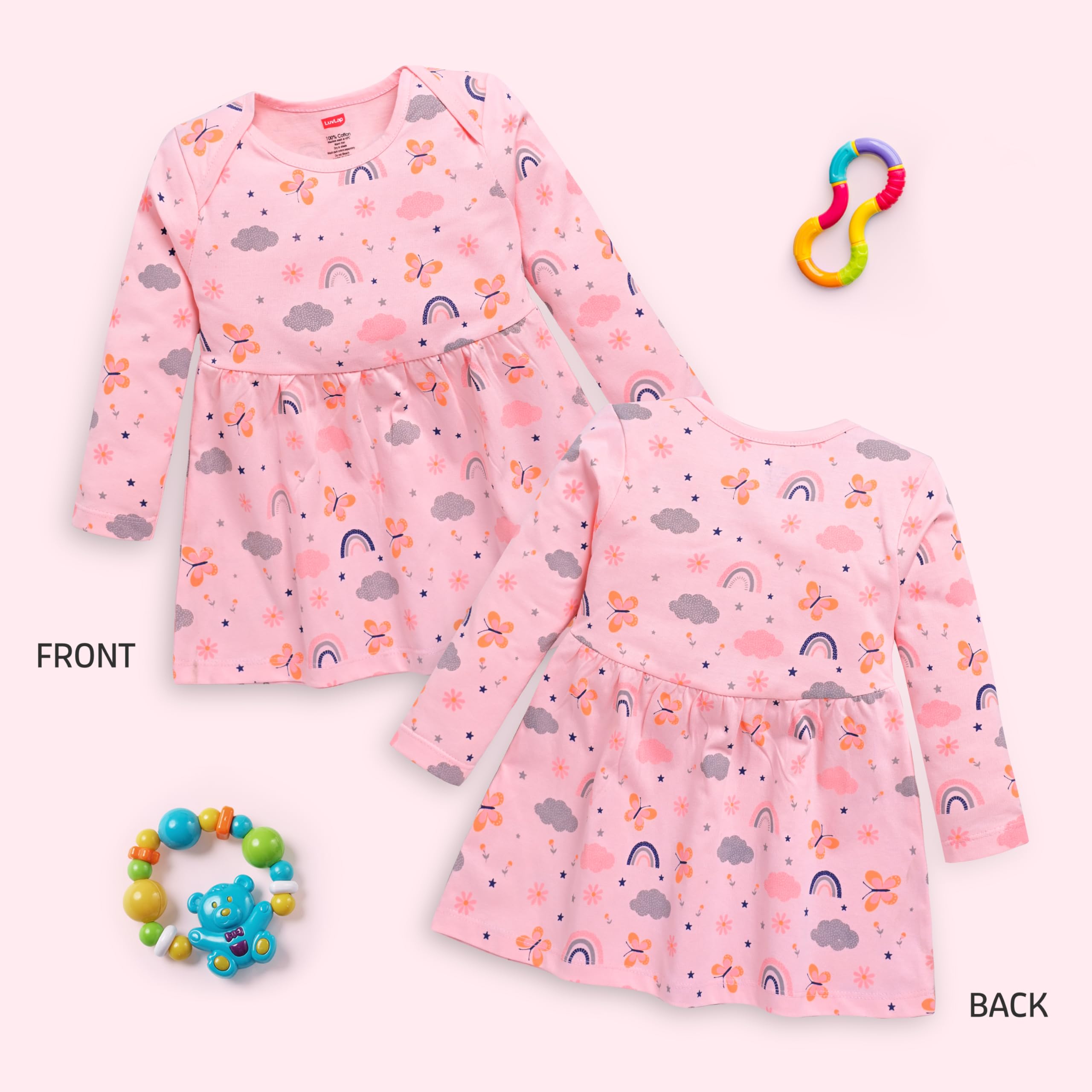 Luvlap Girl's Frock - Multicolour - Image 2