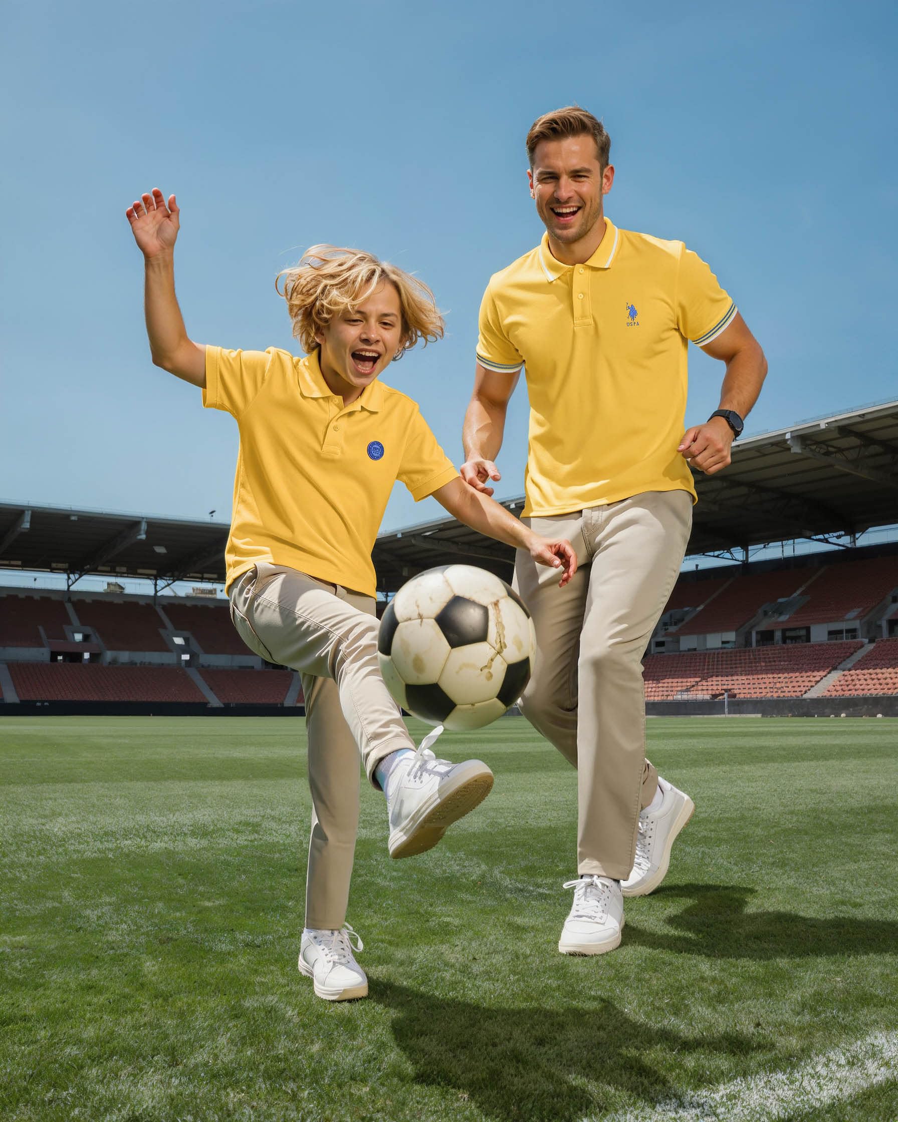 U.S. Polo Assn. Mustard Striped Collar Polo - Image 2