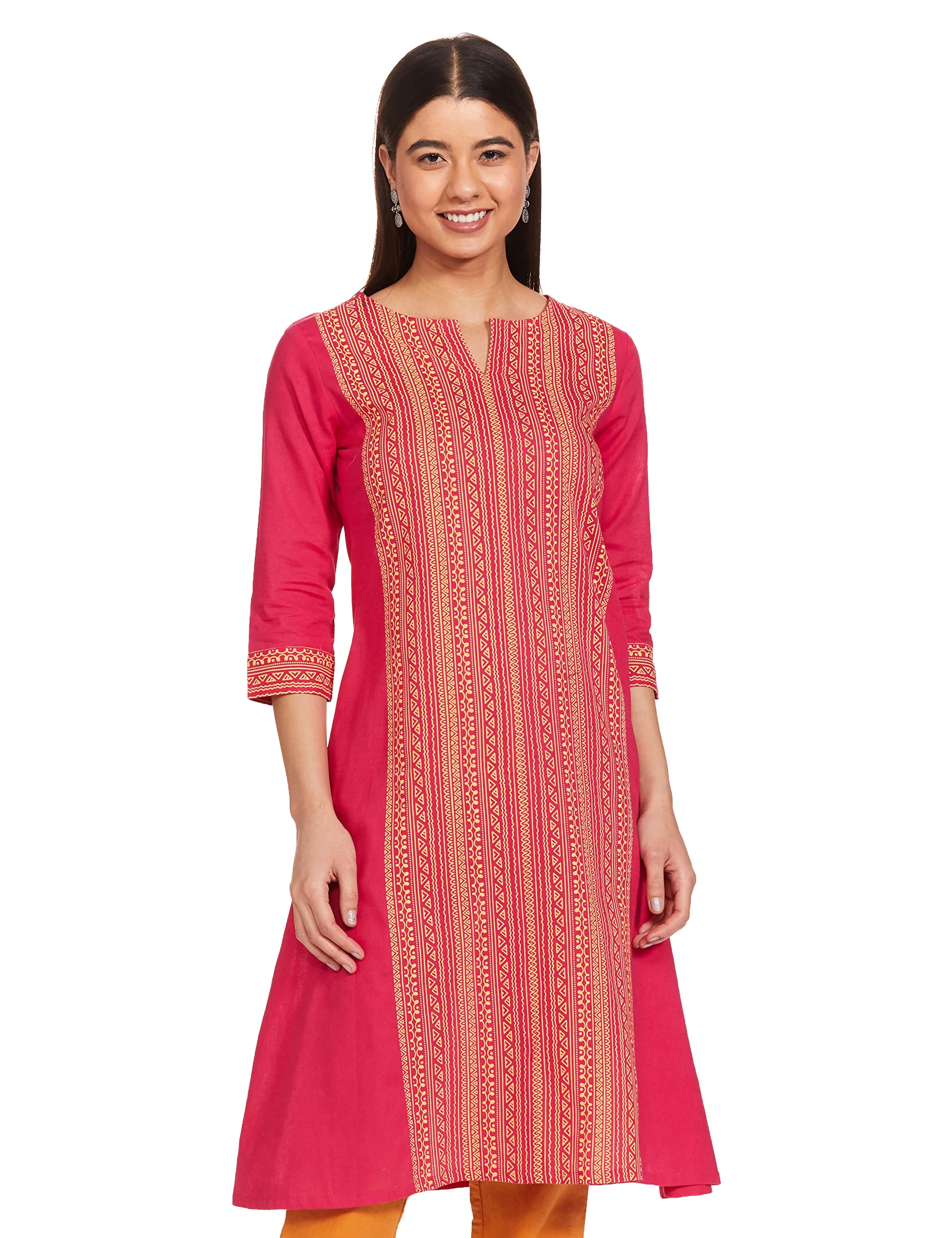 Myx Women's A-Line Kurti - Fuchsia