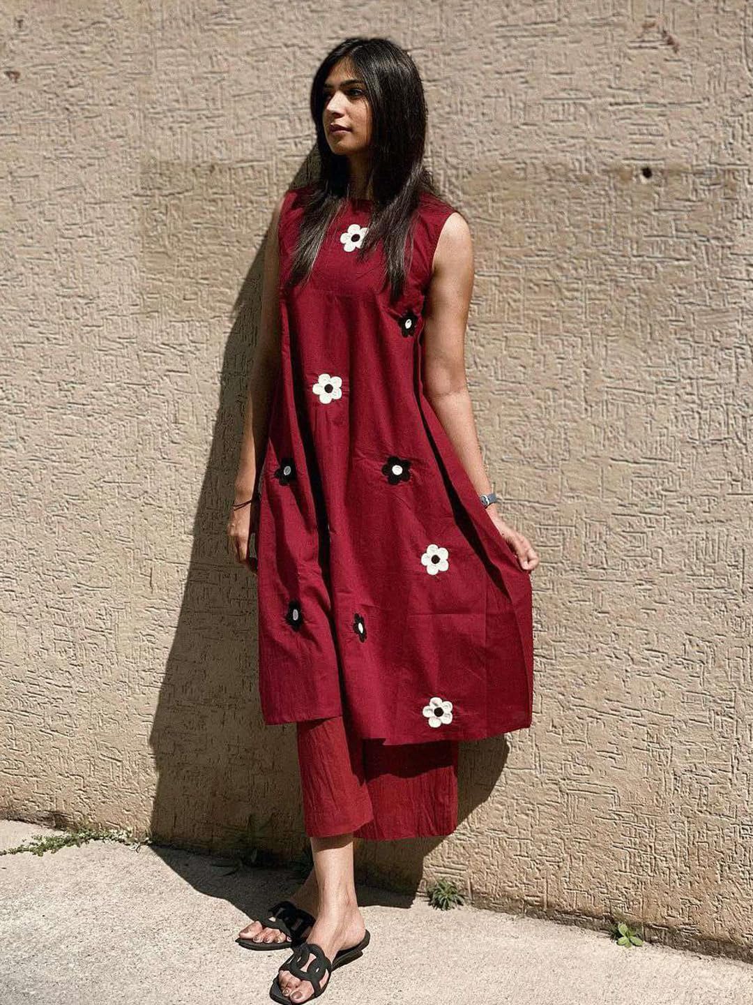 GoSriKi Women's Rayon Embroidered A-Line Kurta - Image 4