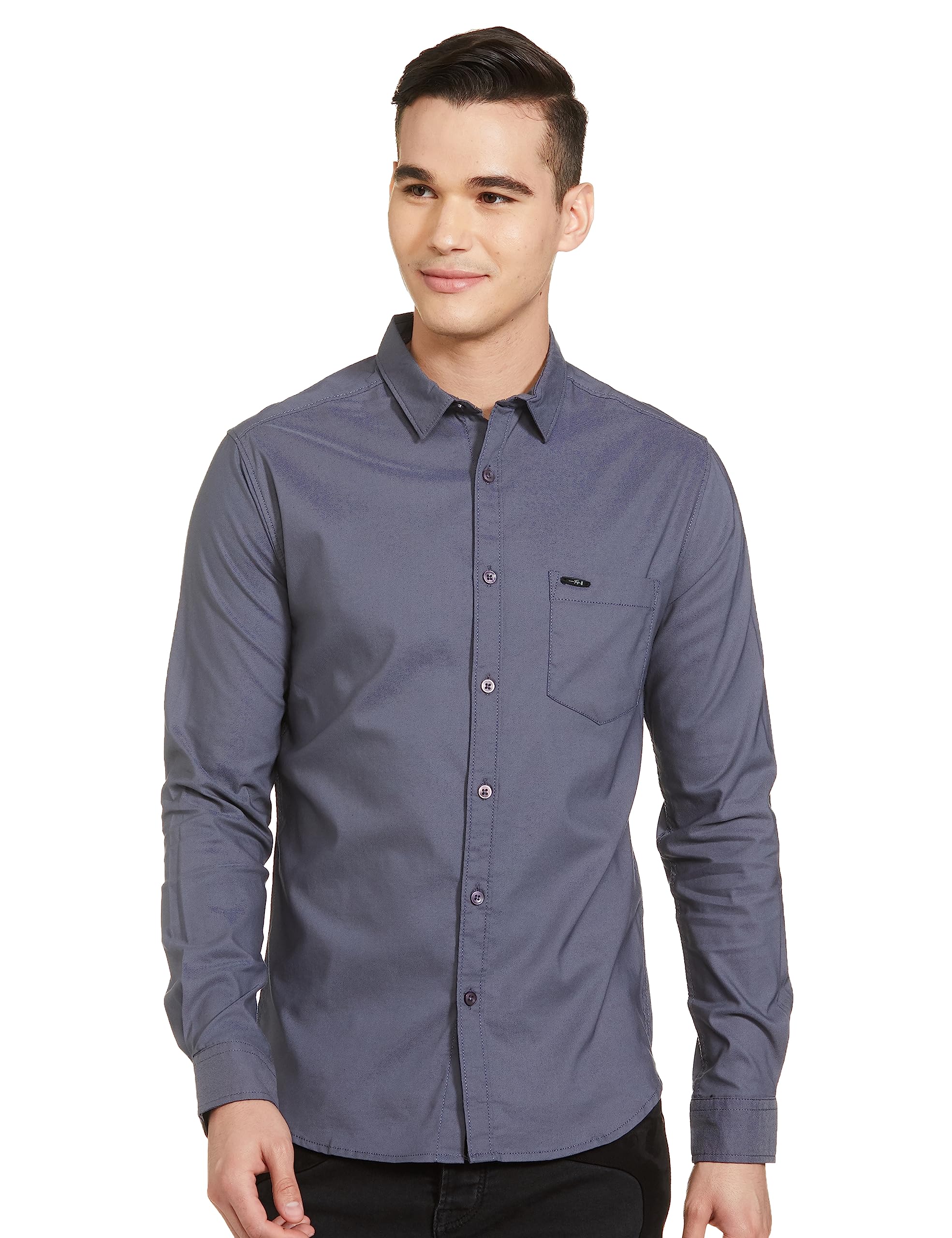 The Indian Garage Co Men's Slim Fit Shirt - Blue