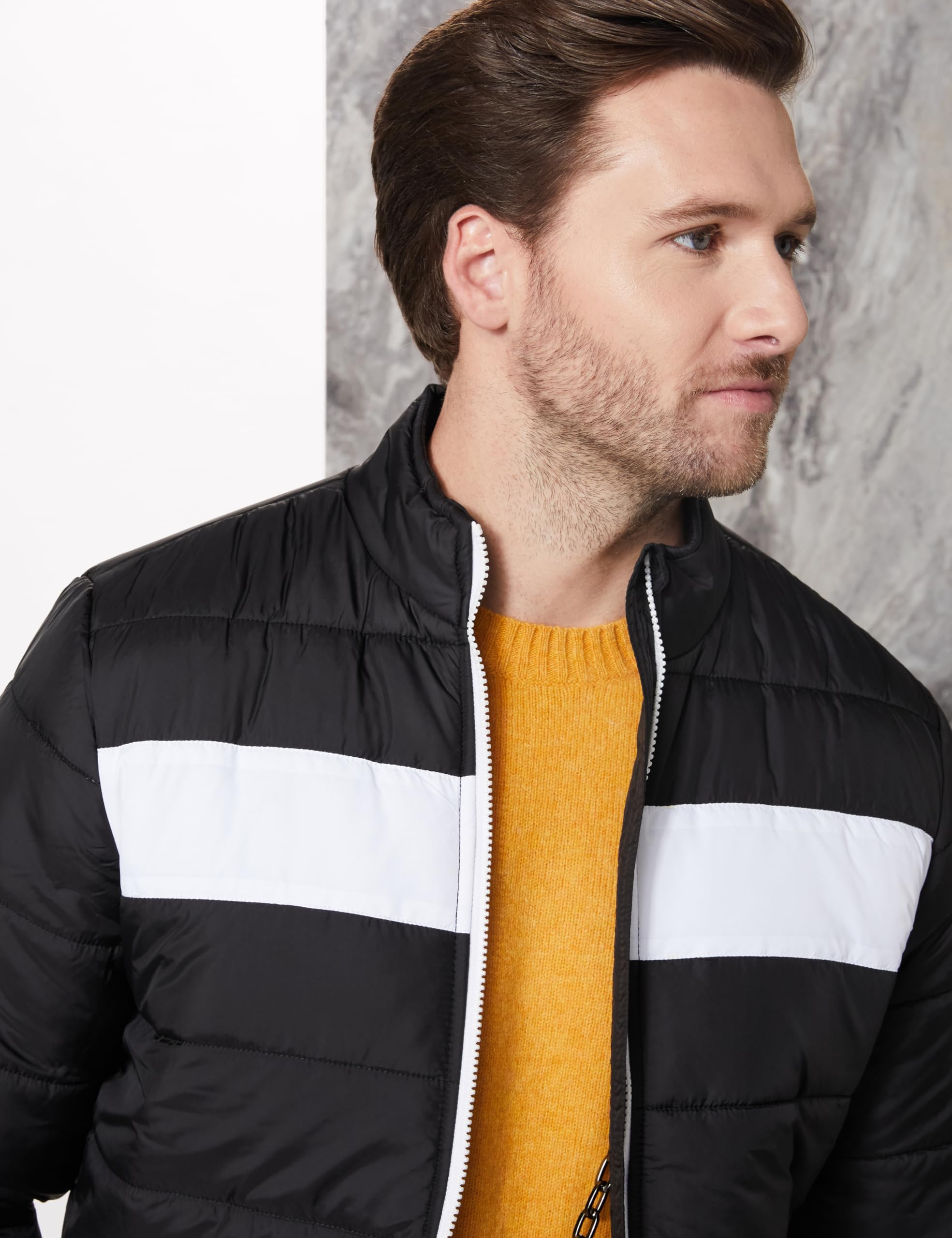 Symbol Men Polyester Quilted Bomber Jacket - Image 4