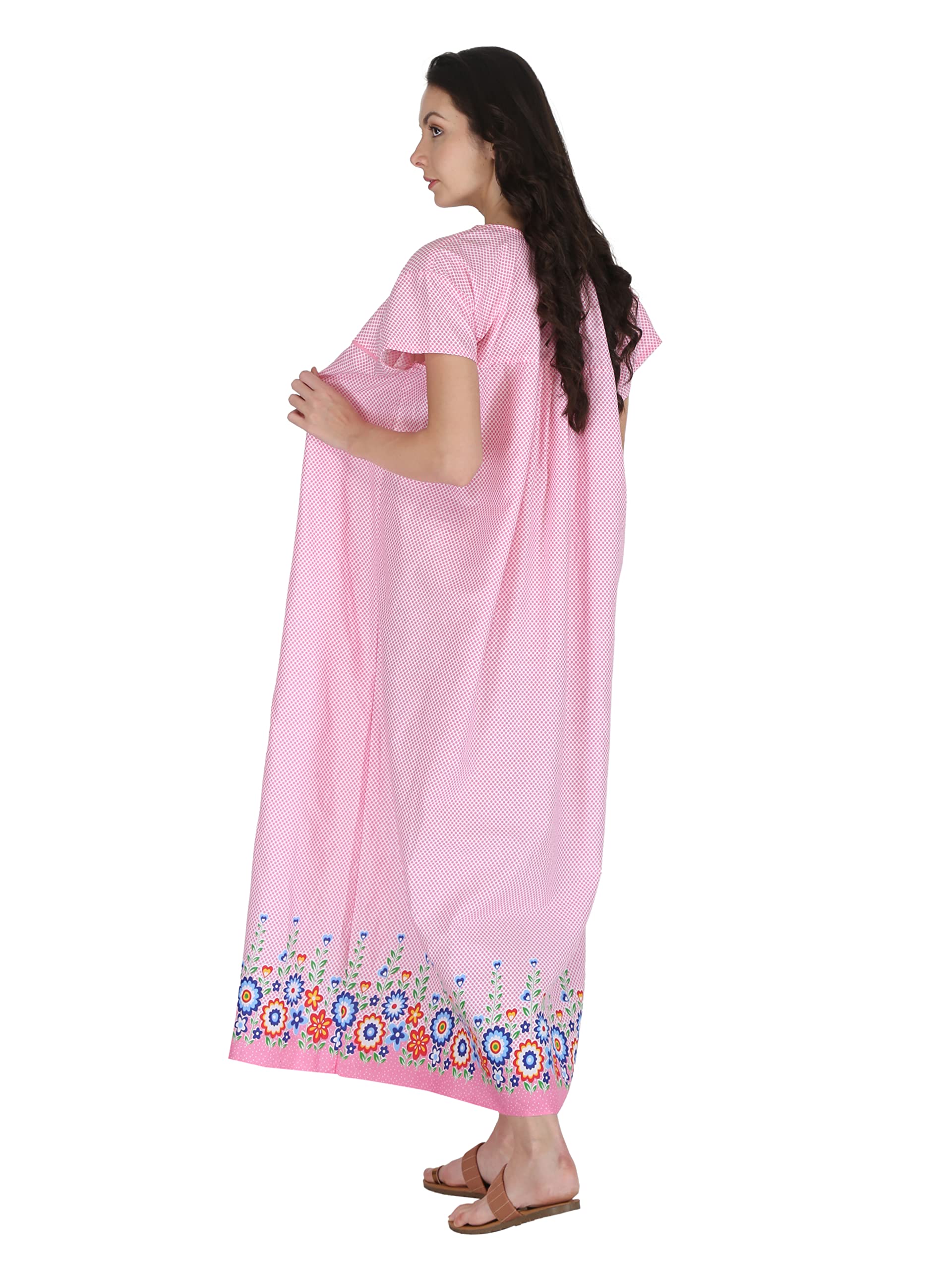 FEMIMODE Women's Cotton Front Open Nighty - Image 3